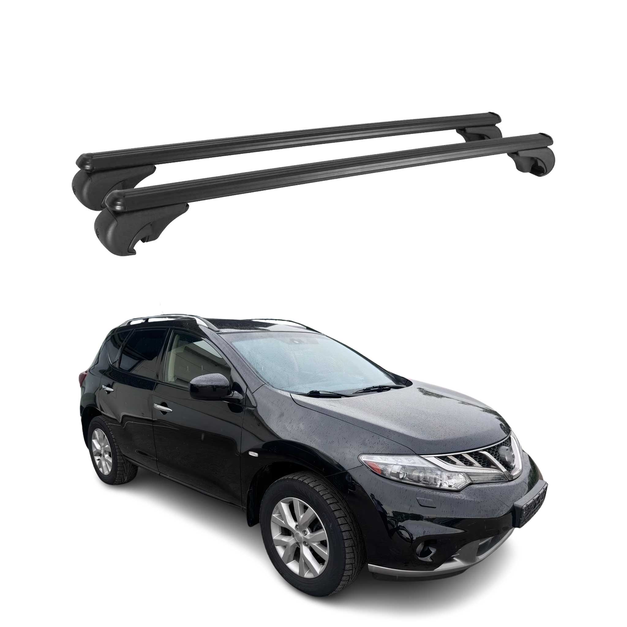 2009-2014 Nissan Murano Roof Rack Cross Bars Black