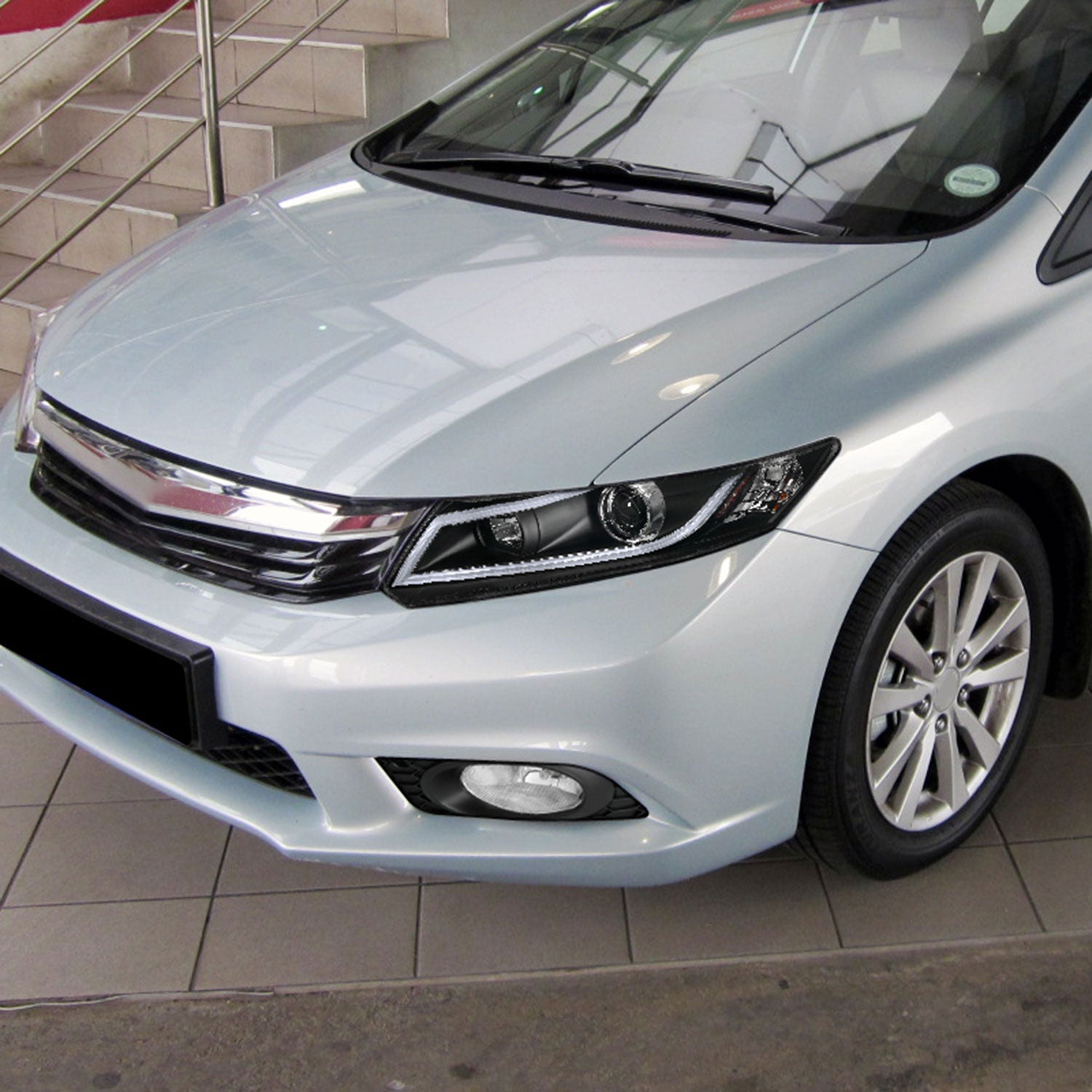 2012 Honda Civic Sedan H11 Fog Lights Kit Chrome Housing/Clear Lens