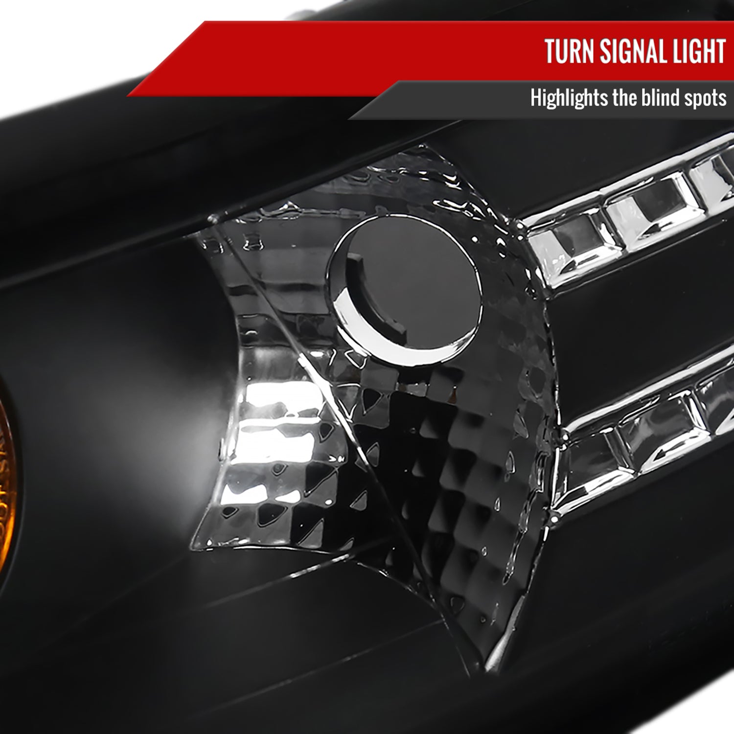 1999-2004 Ford Mustang Dual Halo V2 Projector Headlights Matte Black/Clear