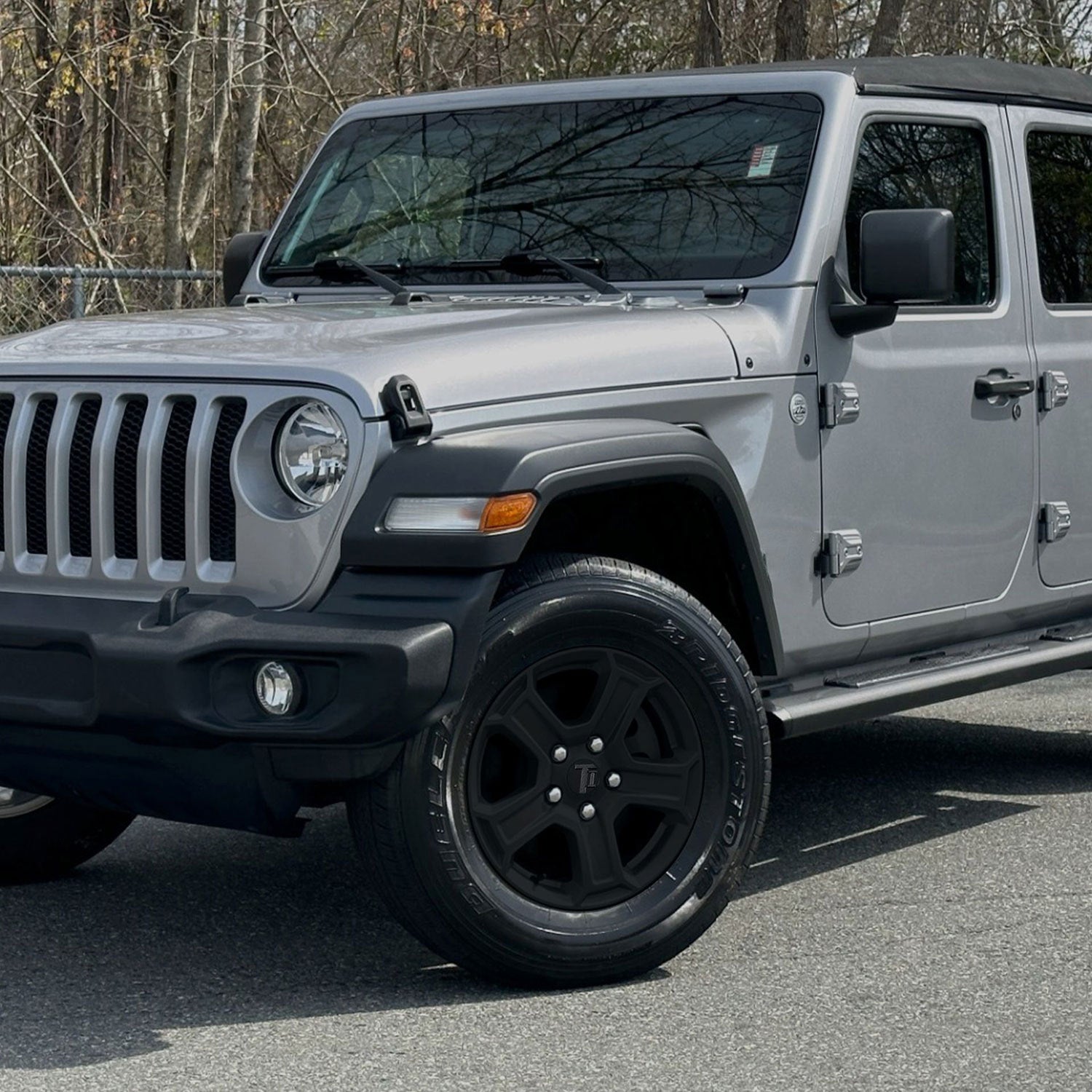 2018-2023 Jeep Wrangler JL Wheel Cover Hubcaps Set Gloss Black 10Pcs ABS Plastic