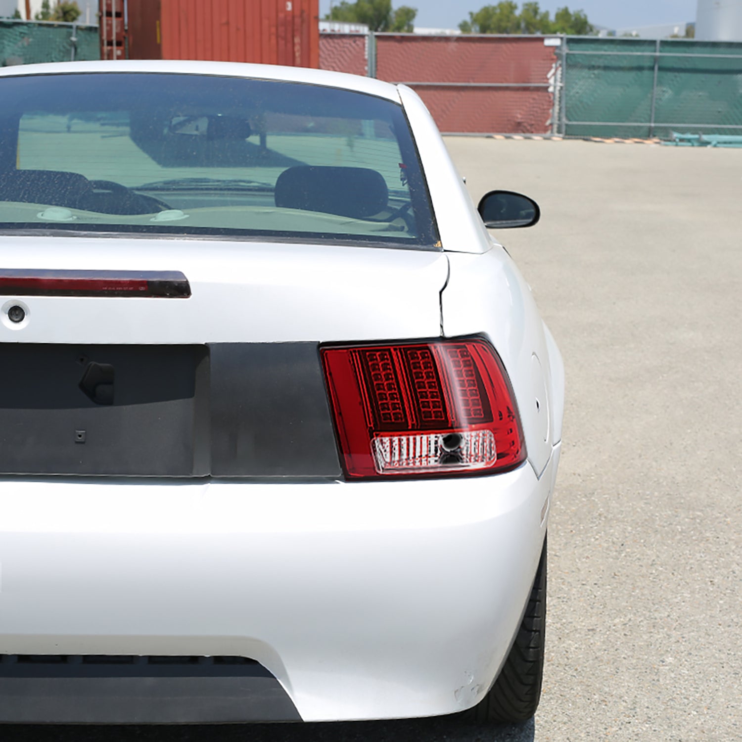1999-2004 Ford Mustang Sequential LED Tail Lights - RS Chrome/Red Lens