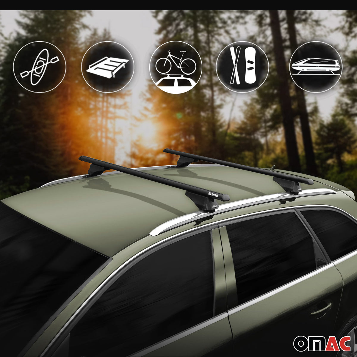 Top Roof Racks Cross Bars for Mazda CX-5 3.gen 2026 Black Aluminium 2Pcs