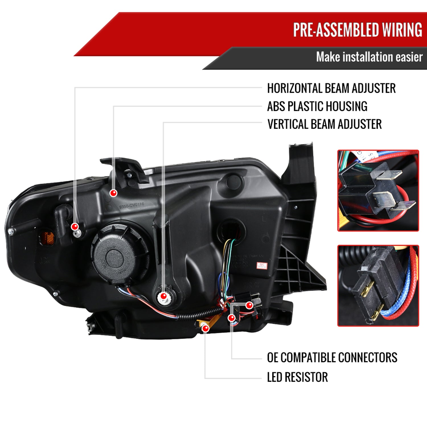 2014-2021 Toyota Tundra LED CBar Projector Headlights LED Signal Lights Chrome