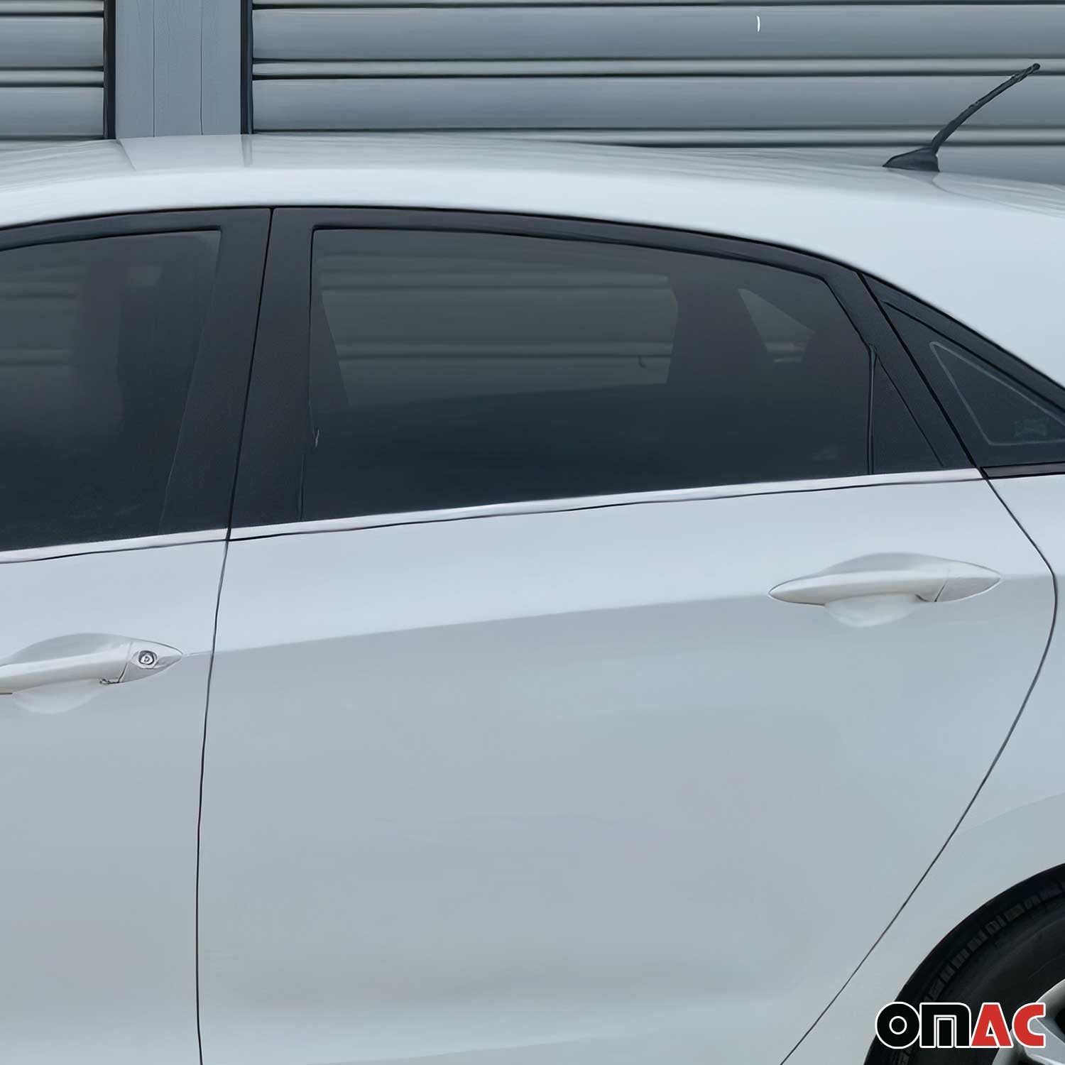 2009-2012 Hyundai Elantra Touring Window Molding Trim Streamer Stainless Steel Silver 4 Pcs