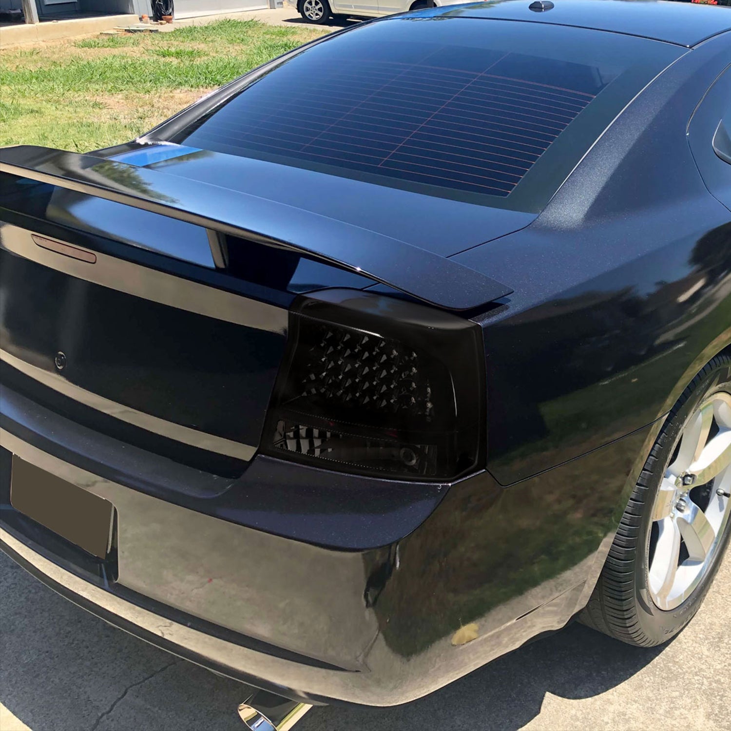 2005-2008 Dodge Charger LED Tail Lights Glossy Black Housing/Smoke Lens