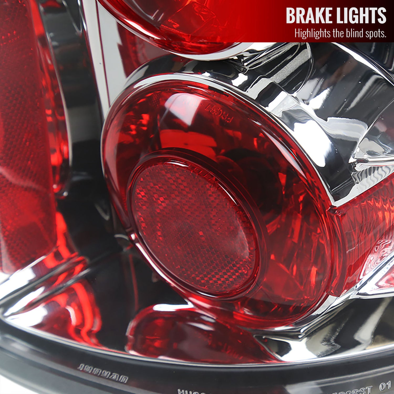 2003-2005 Toyota 4Runner Tail Lights Chrome Housing/Clear Lens