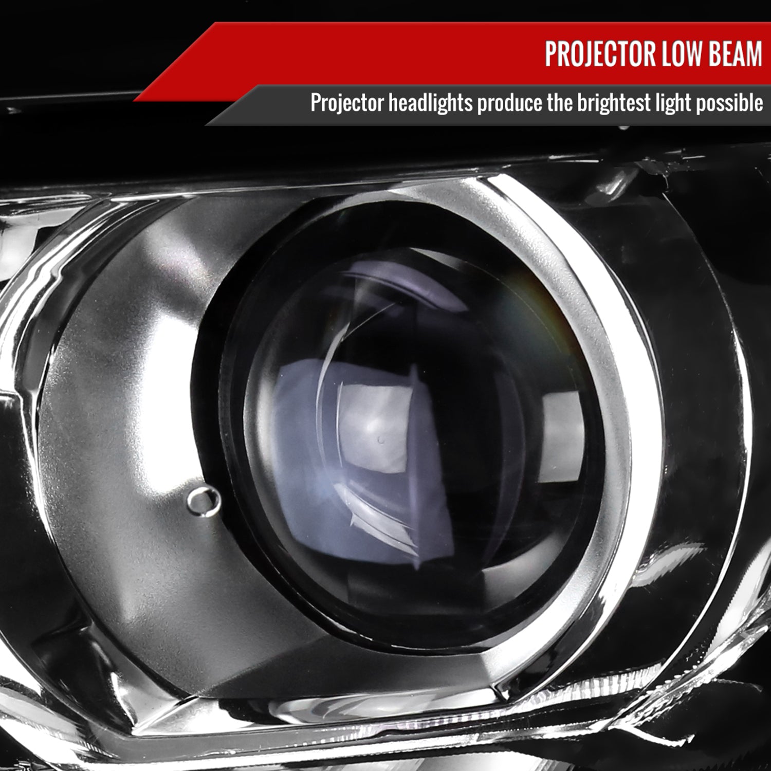 2015-2020 Chevy Tahoe/Suburban LED Strip Projector Headlights Black/Clear Lens