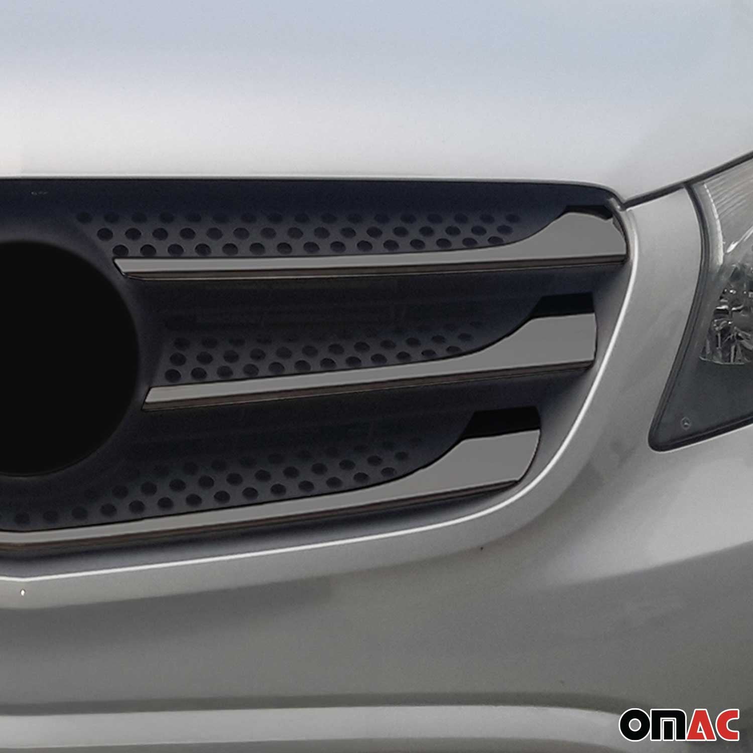 2016-2020 Mercedes Metris Front Bumper Grill Trim Molding S. Steel Dark 5x