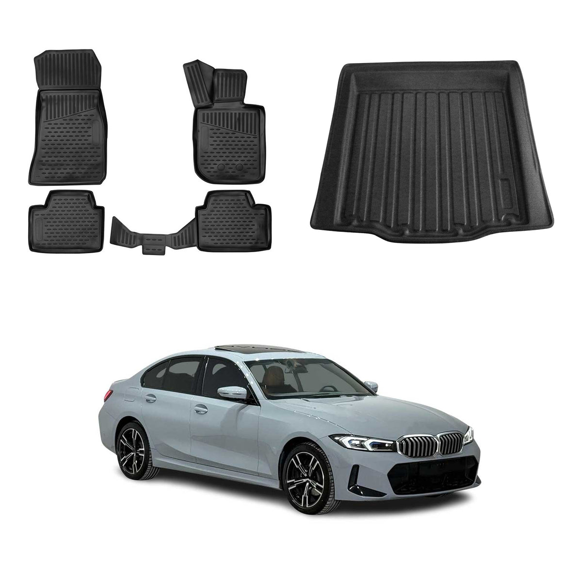 OMAC Floor Mats & Cargo Liners for BMW 3 Series Sedan G20 / M3 G80 2019-2026