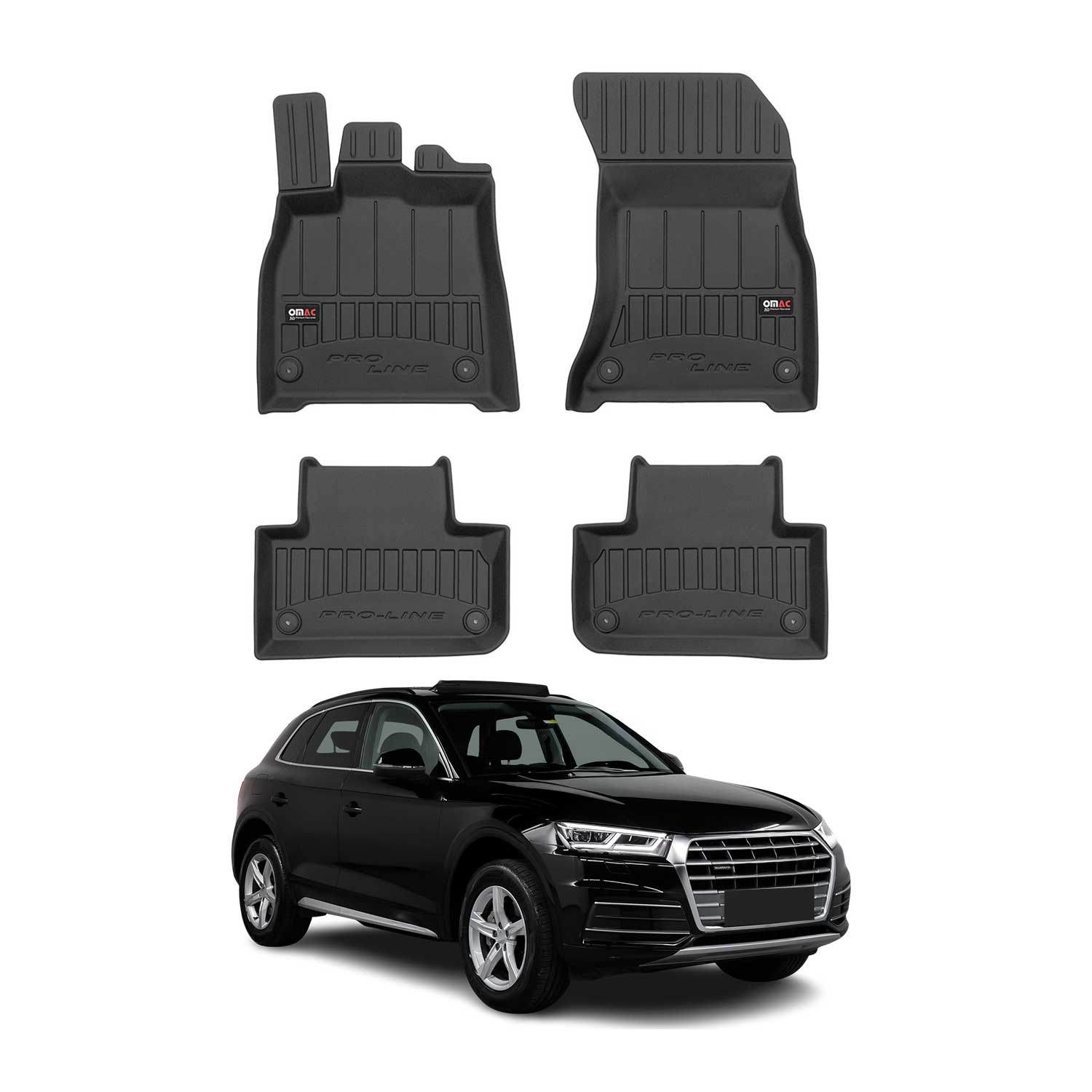 2018-2025 Audi Q5 / SQ5 (Typ FY) Premium Floor Mats Liners Full Set All Weather Heavy Duty