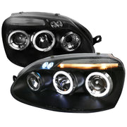 2006-2008 VW Golf Rabbit / Jetta Dual Halo Projector Headlights Matte Smoke