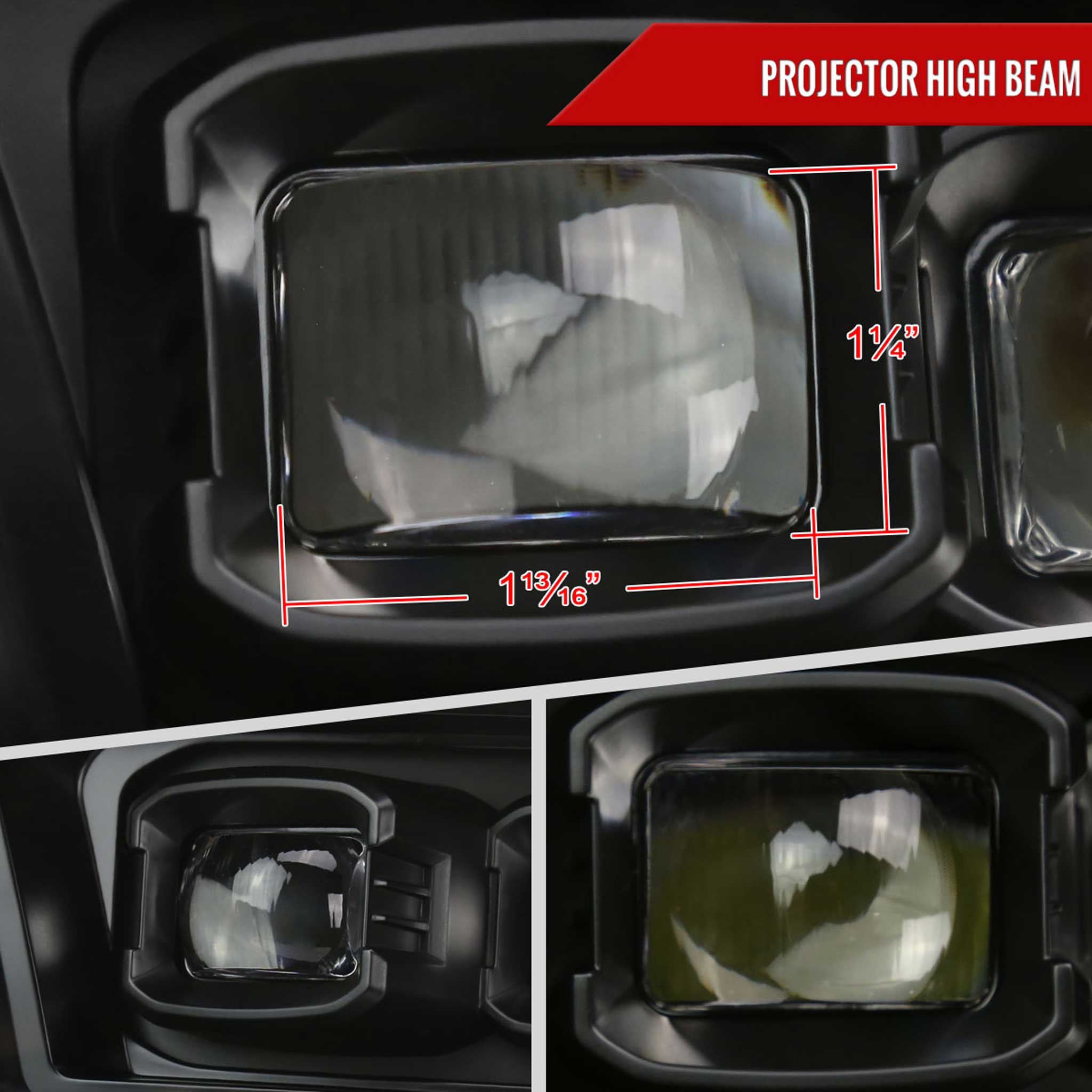 For Dodge RAM 1500 2009-18 / RAM Classic 2019 / 2500 3500 2010-18 Switchback Full Amber LED Projector Headlights Matte Black Housing Clear Lens