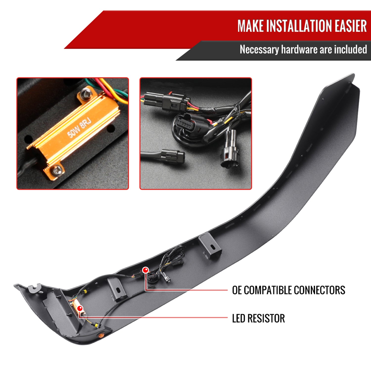 2020-2022 Jeep Gladiator JT Switchback LED Front Flat Fender Flares