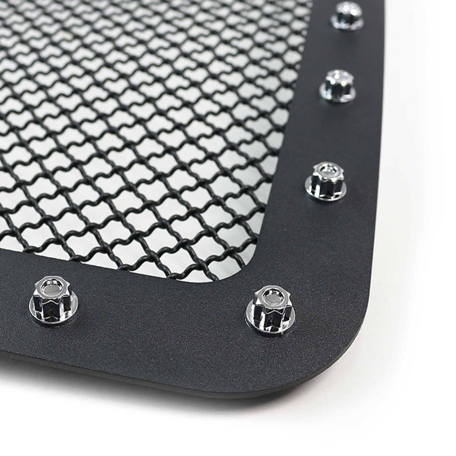 1999-2004 F-250/350/450/550/Excursion Rivet Black Steel 3PC Mesh Grille Insert