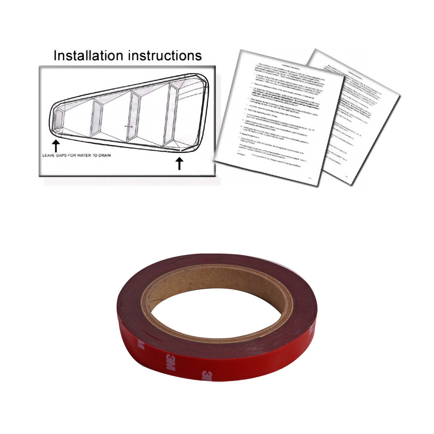 2005-2014 Ford Mustang Textured Black ABS Quarter Side Window Louvers Vent