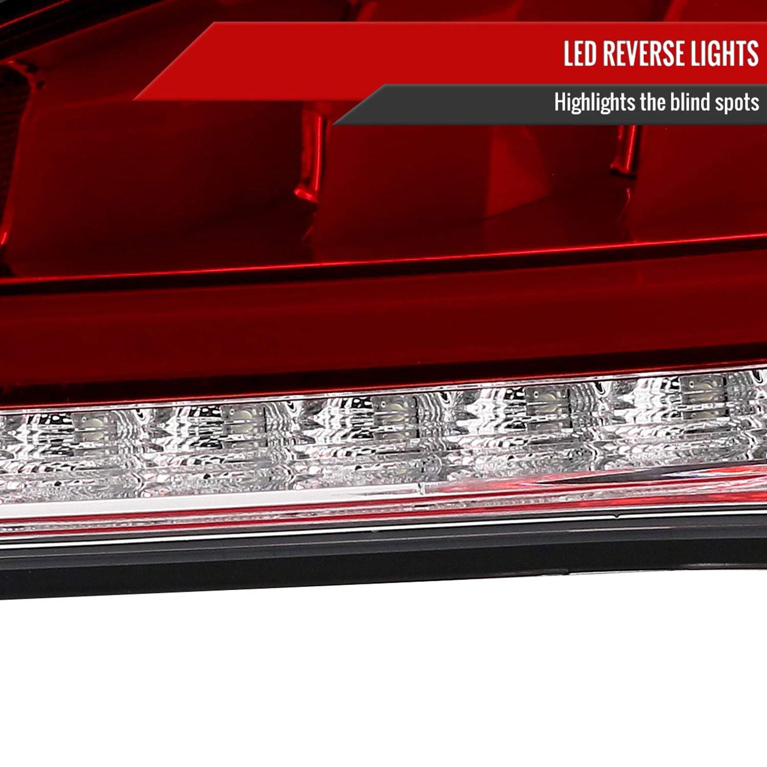 2010-2016 Hyundai Genesis Coupe White Bar LED Tail Lights Chrome/Red