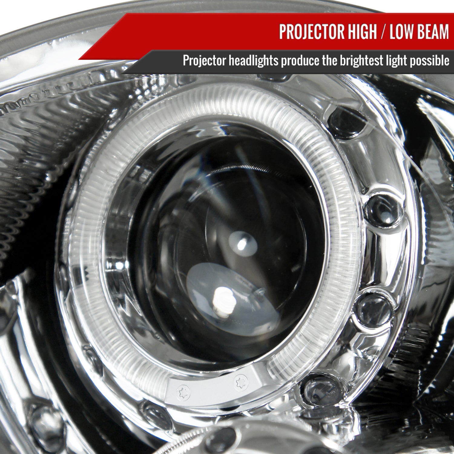 2007-2015 Mini Cooper R55 R56 R57 R58 R59 Single Halo Headlights Chrome