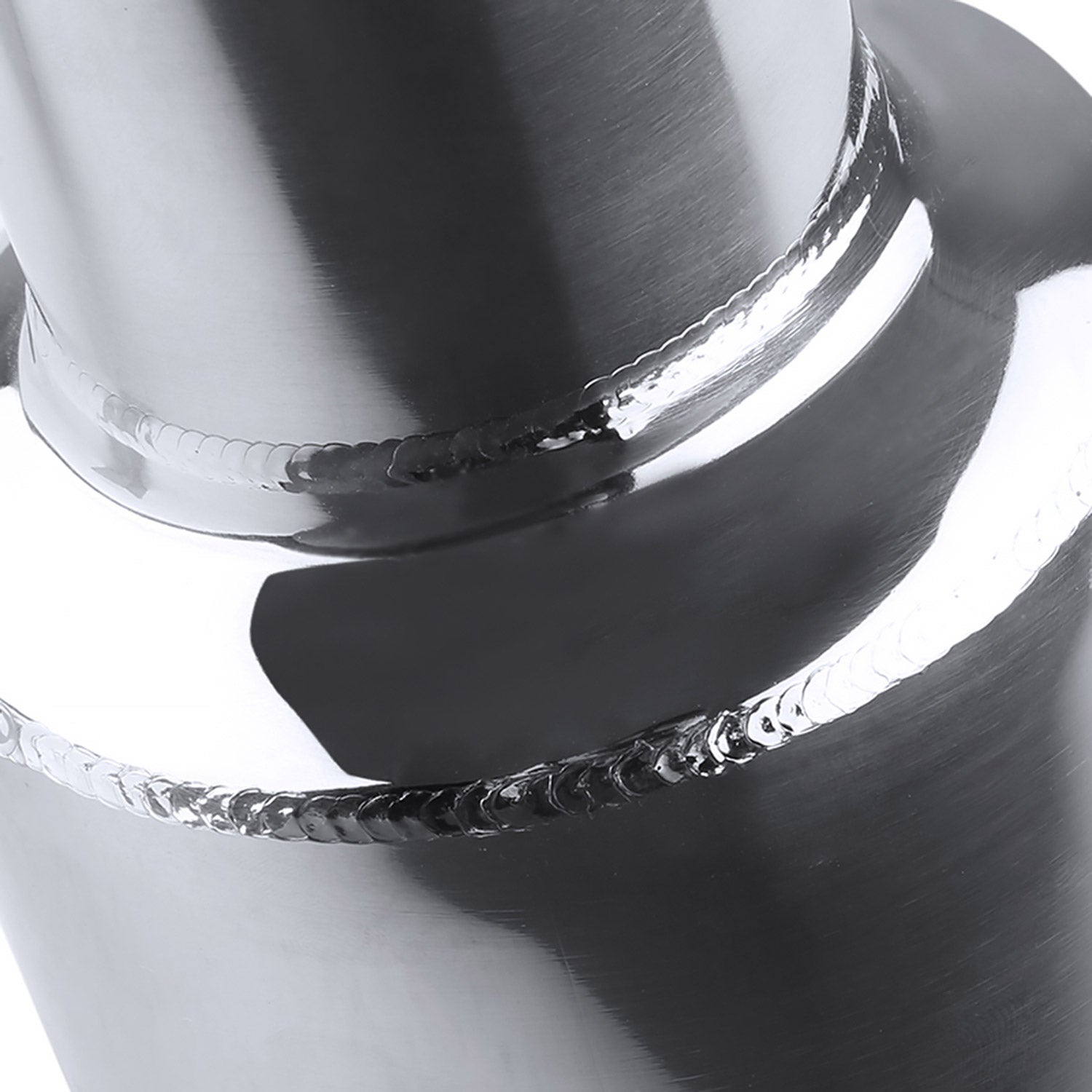 Universal 2.5" Inlet/4.125" Outlet Chrome Steel Angled Burnt Blue Exhaust Tips