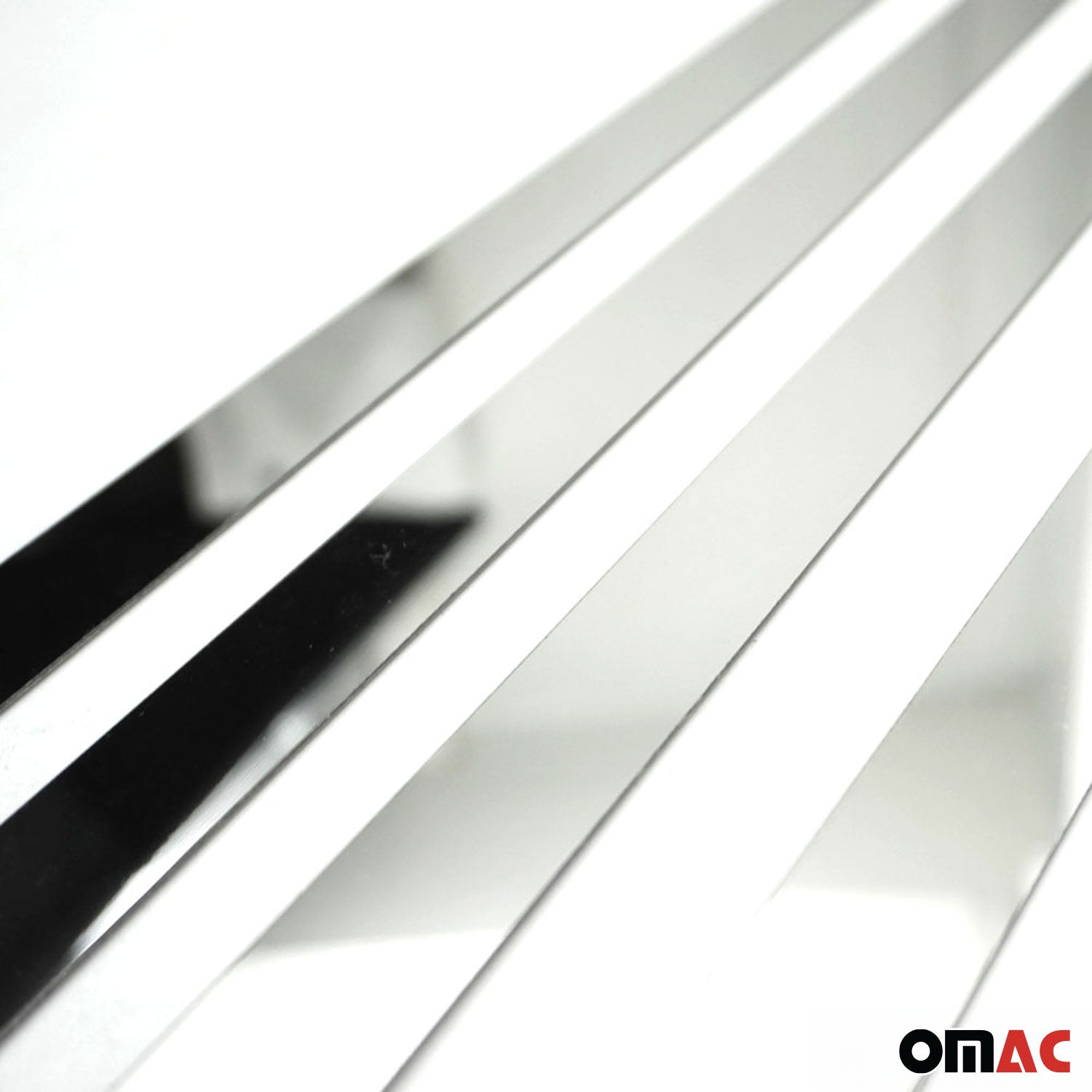 2014-2018 Chevrolet Silverado 2500 Side Door Molding Trim Stainless Steel Silver 4 Pcs