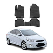 2018-2022 Hyundai Accent Floor Mats Liners Full Set All Weather Black