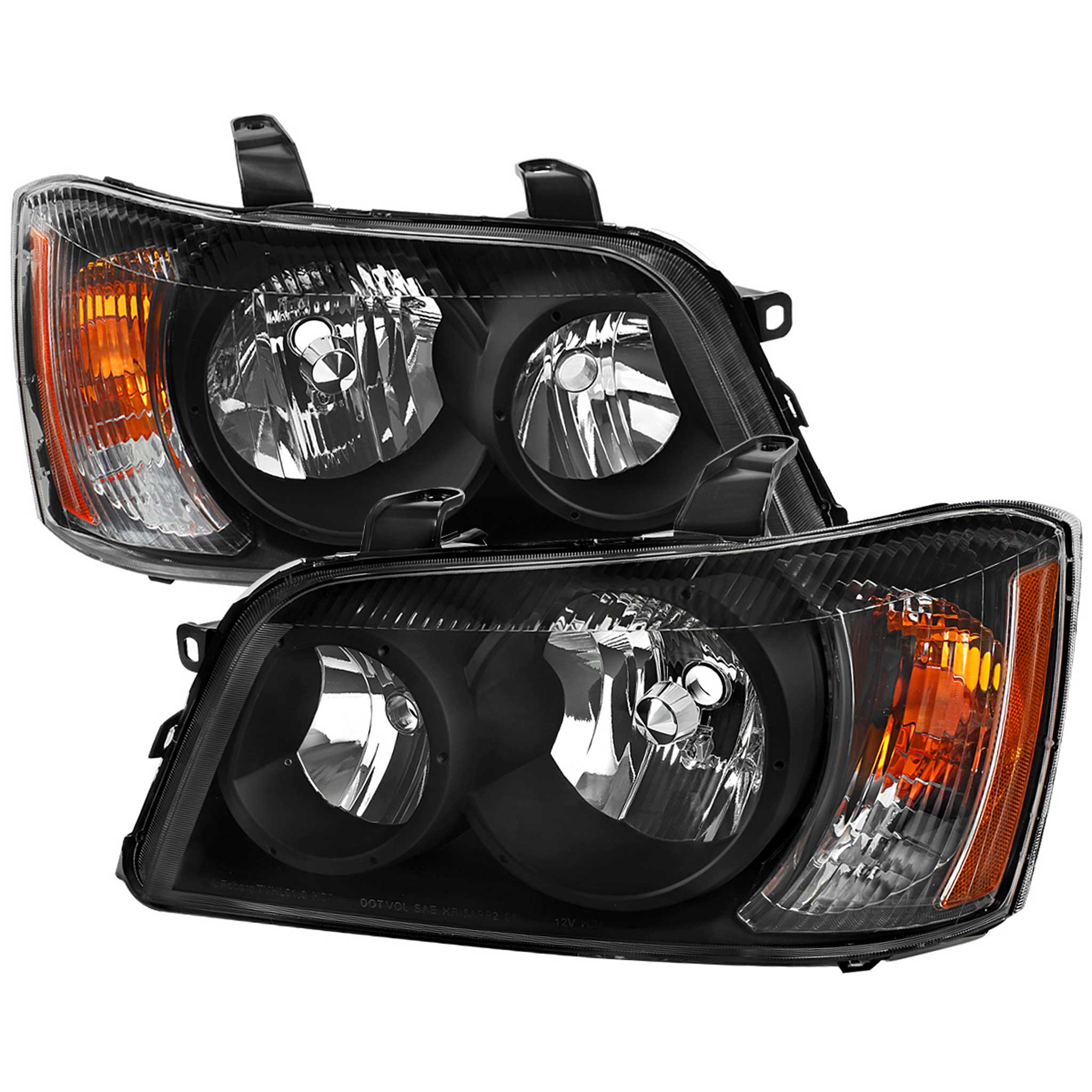For Toyota Highlander 2001-2003 Factory Style Headlights Matte Black Housing Clear Lens