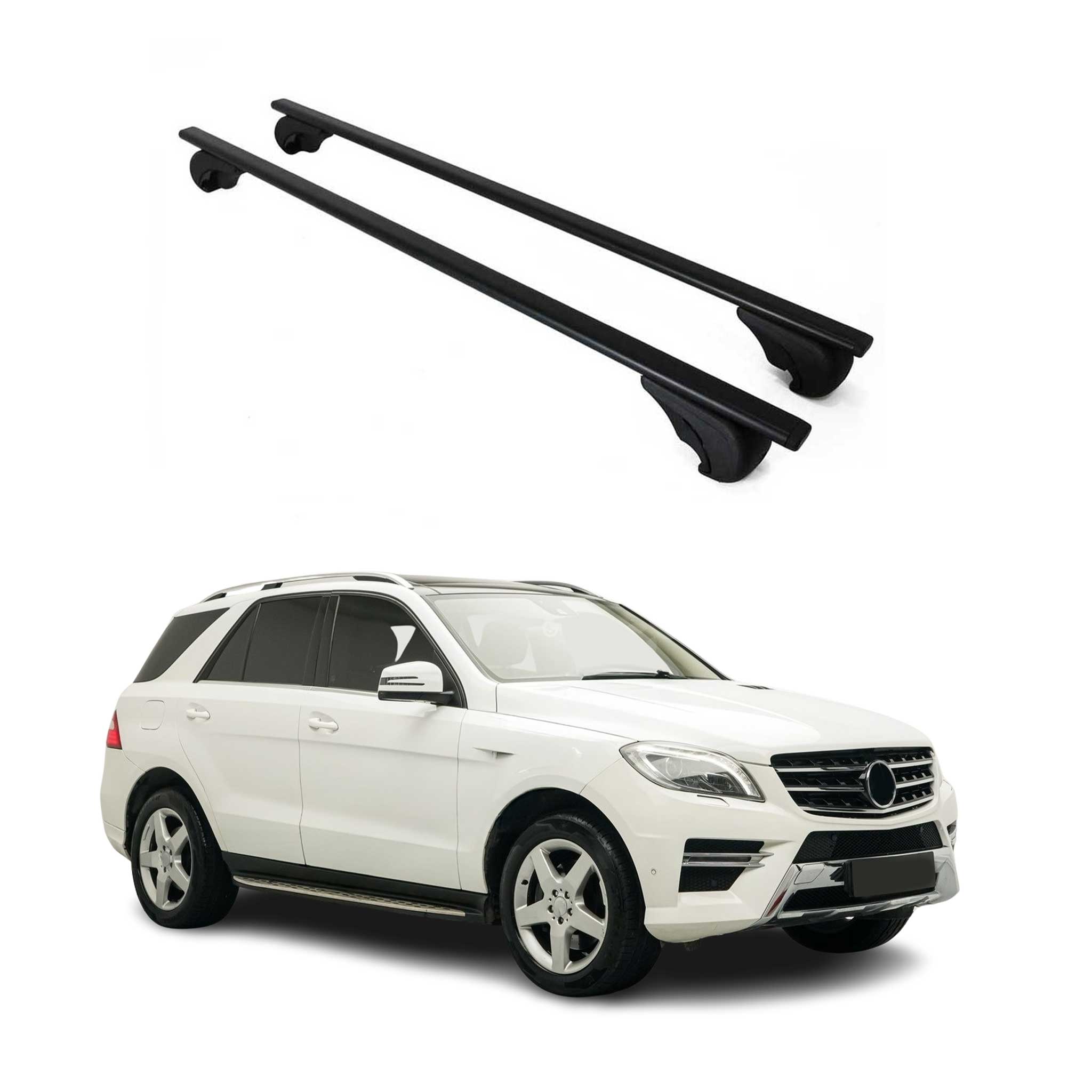2012-2015 Mercedes ML Class W166 Roof Rack Cross Bars Black