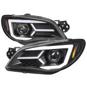 2006-2007 Subaru Impreza WRX STI LED Signal Projector Headlights Matte Black