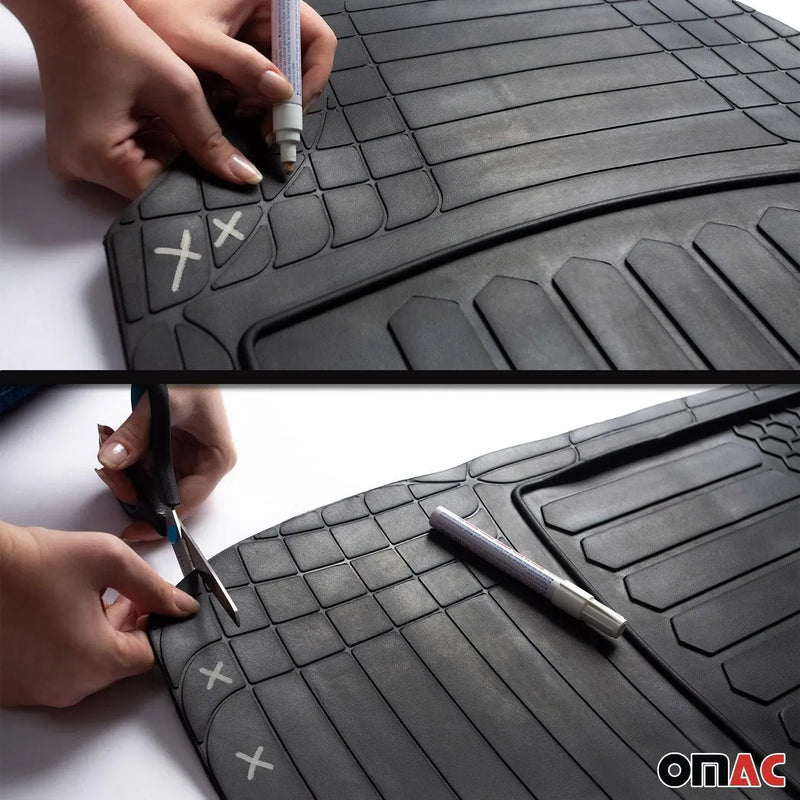 Waterproof Rubber 3D Molded Fit Floor Mats & Cargo Liner Protection SET - OMAC USA