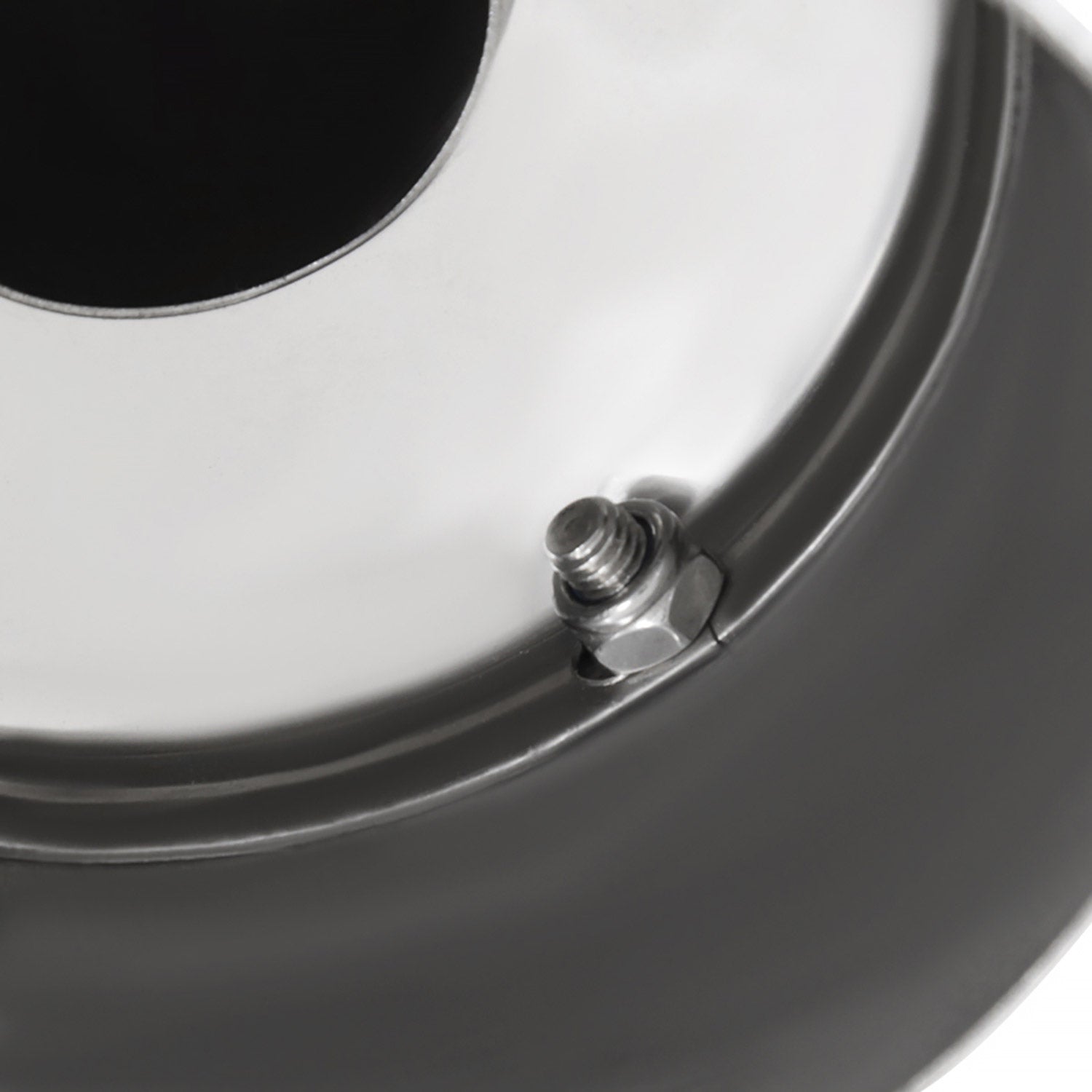 Universal 3" Inlet/4" Outlet S.Steel Spiral Flow Exhaust Muffler w/ Burnt Tip