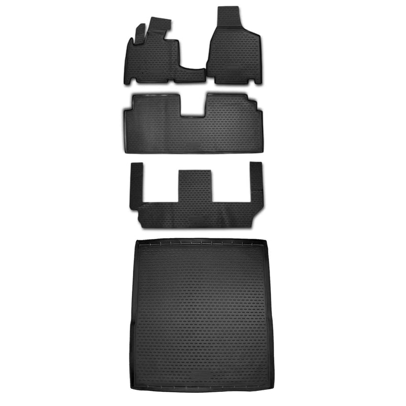 2008-2020 Dodge Grand Caravan Floor Mats & Cargo Liner Full Set All Weather Black