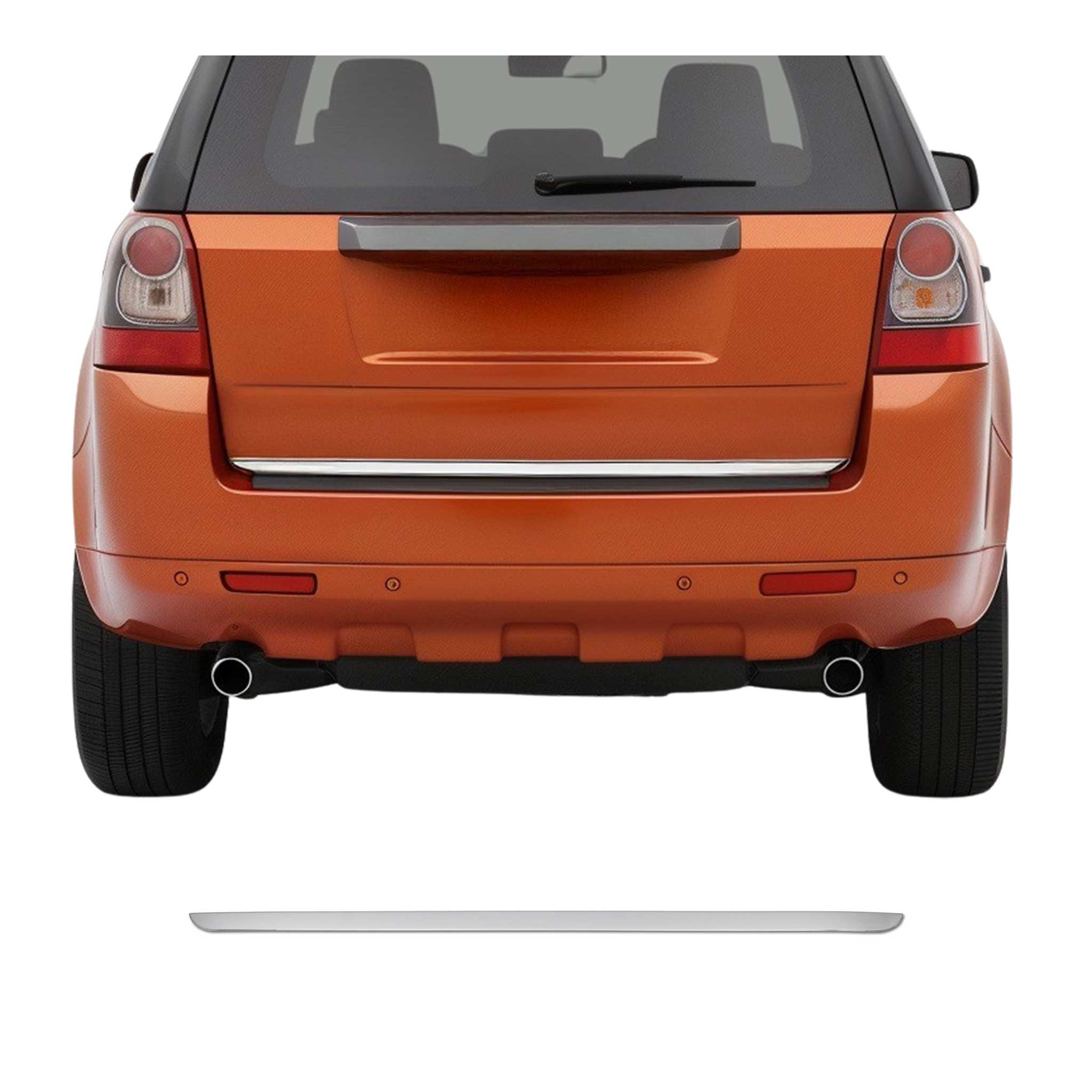 2008-2015 Land Rover LR2 Rear Trunk Molding Trim Stainless Steel Silve ...