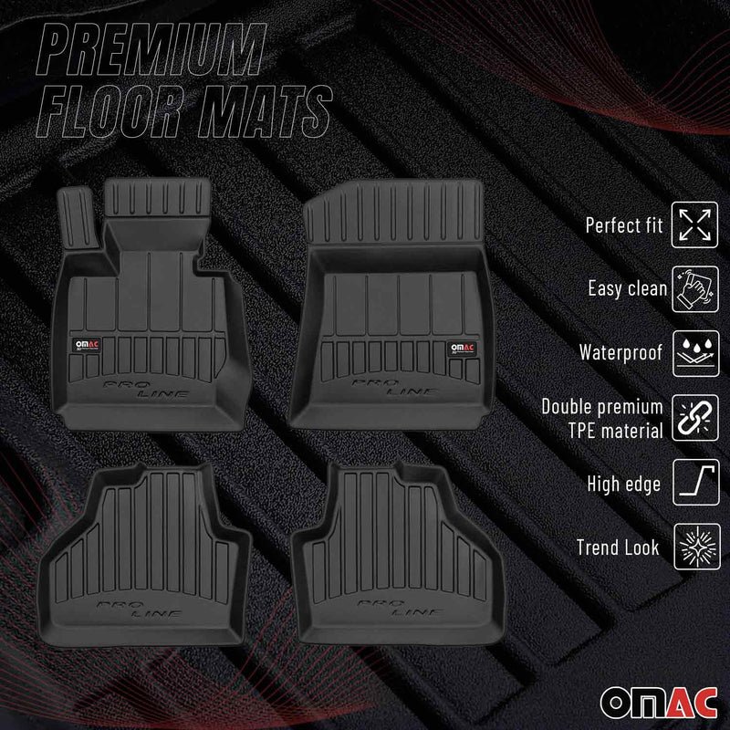 2011-2017 BMW X3 F25 Premium Floor Mats Liners Full Set All Weather Heavy Duty Black