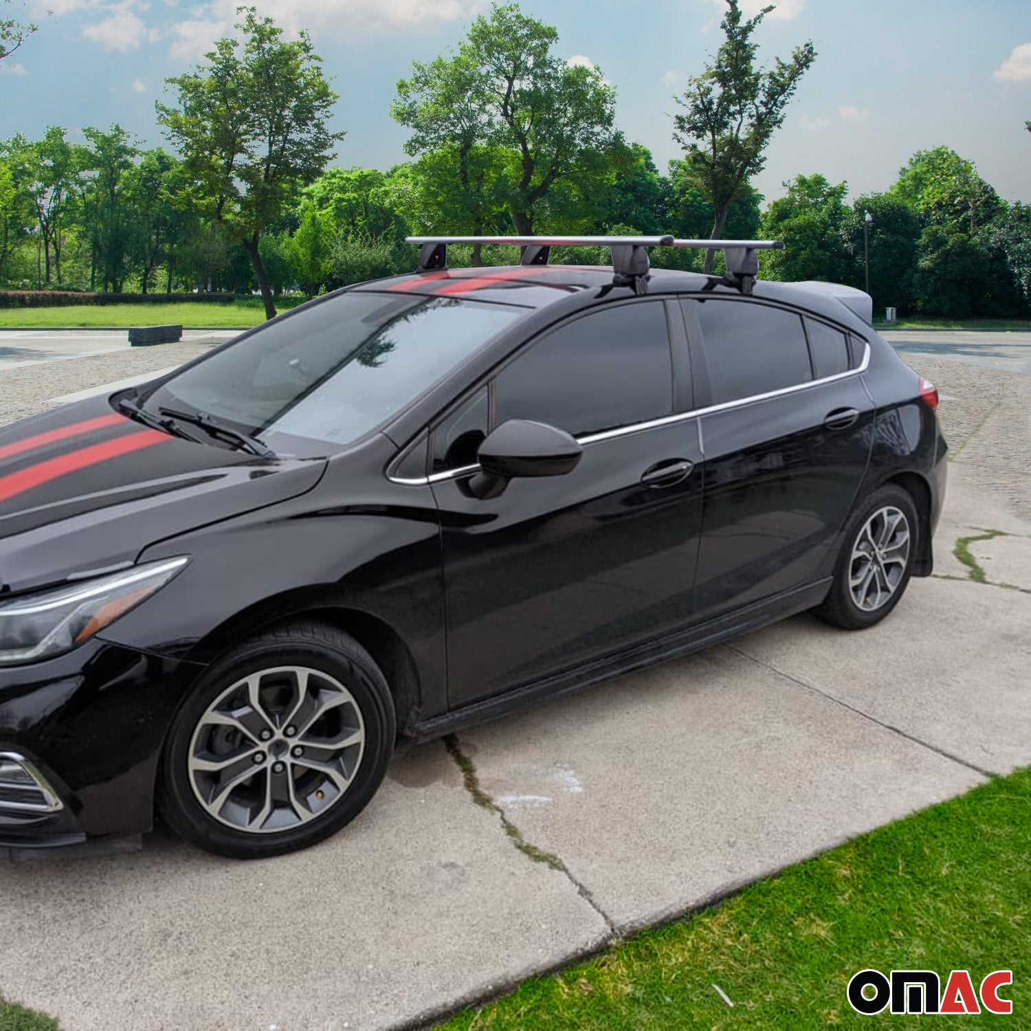 2016-2021 Honda Civic Sedan Roof Rack Cross Bars Silver