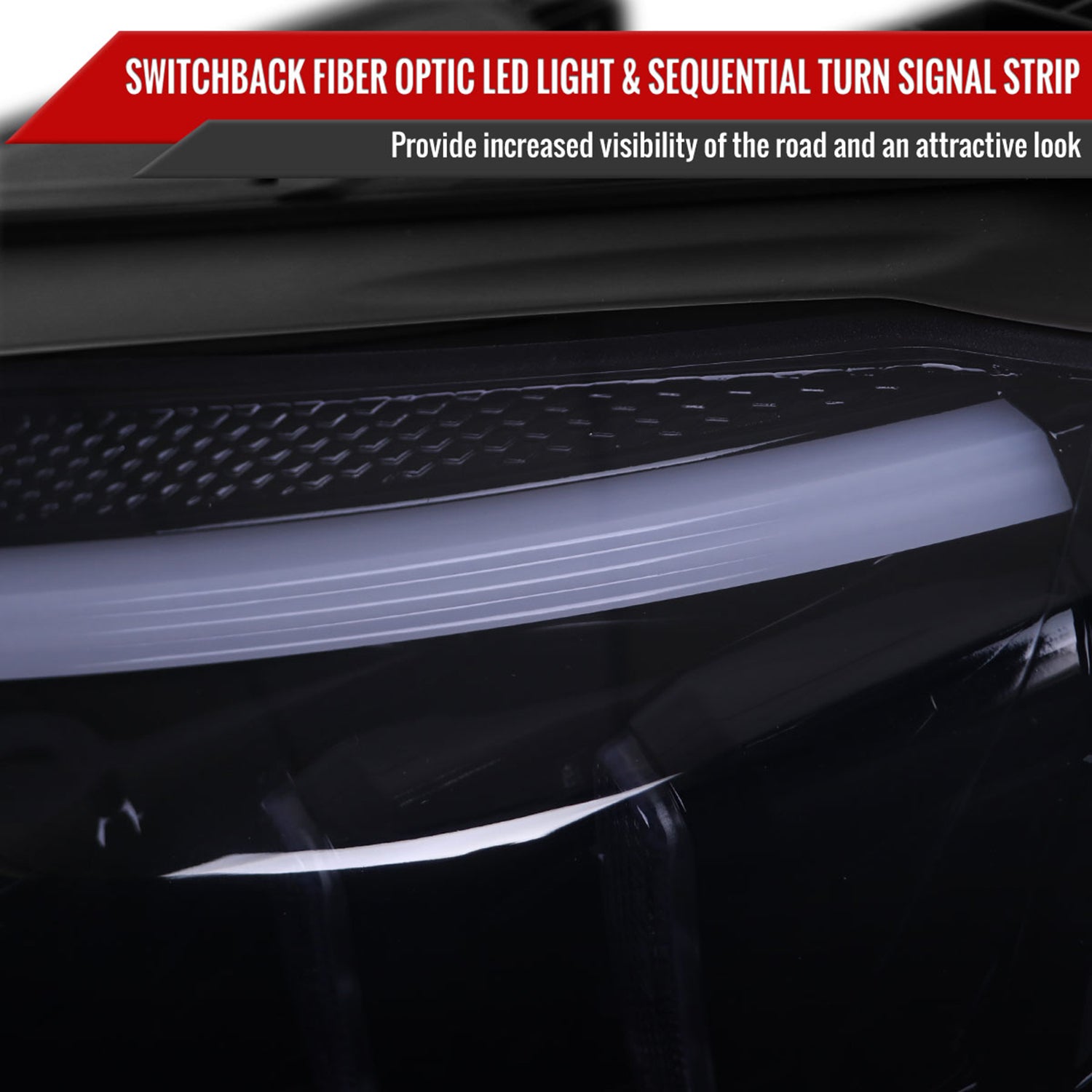 2015-2018 Mercedes-Benz C-Class W205 Signal Headlights Black/Light Smoke