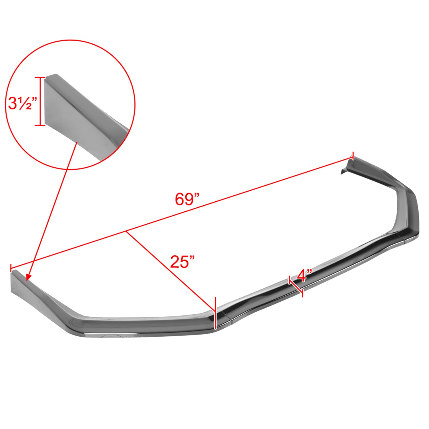 2018-2021 Subaru WRX/STI Glossy Black 3Pcs Front Bumper Lip Splitter Kit