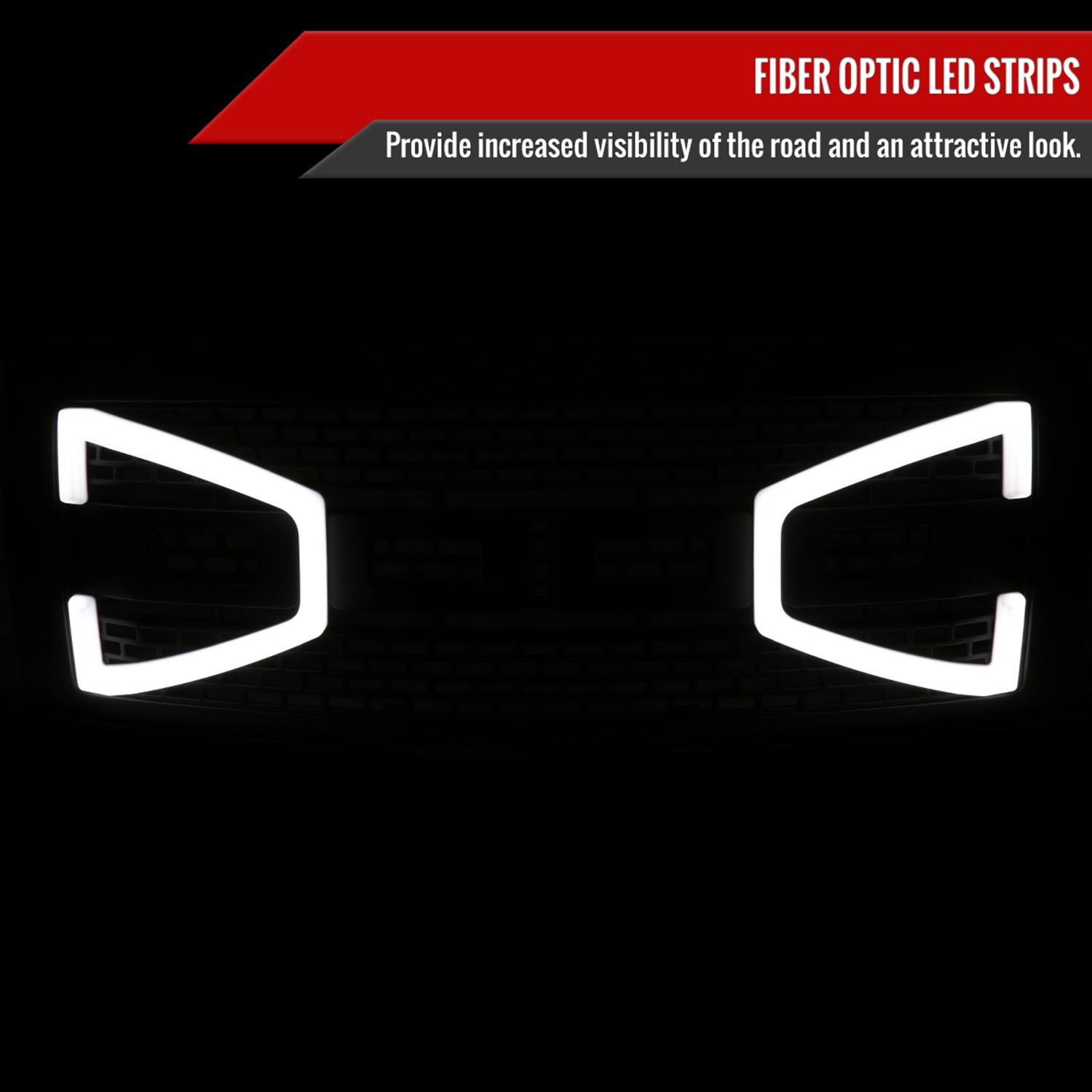 2009-2014 Ford F-150 Black Raptor Style Mesh Grille with LED Light Bar