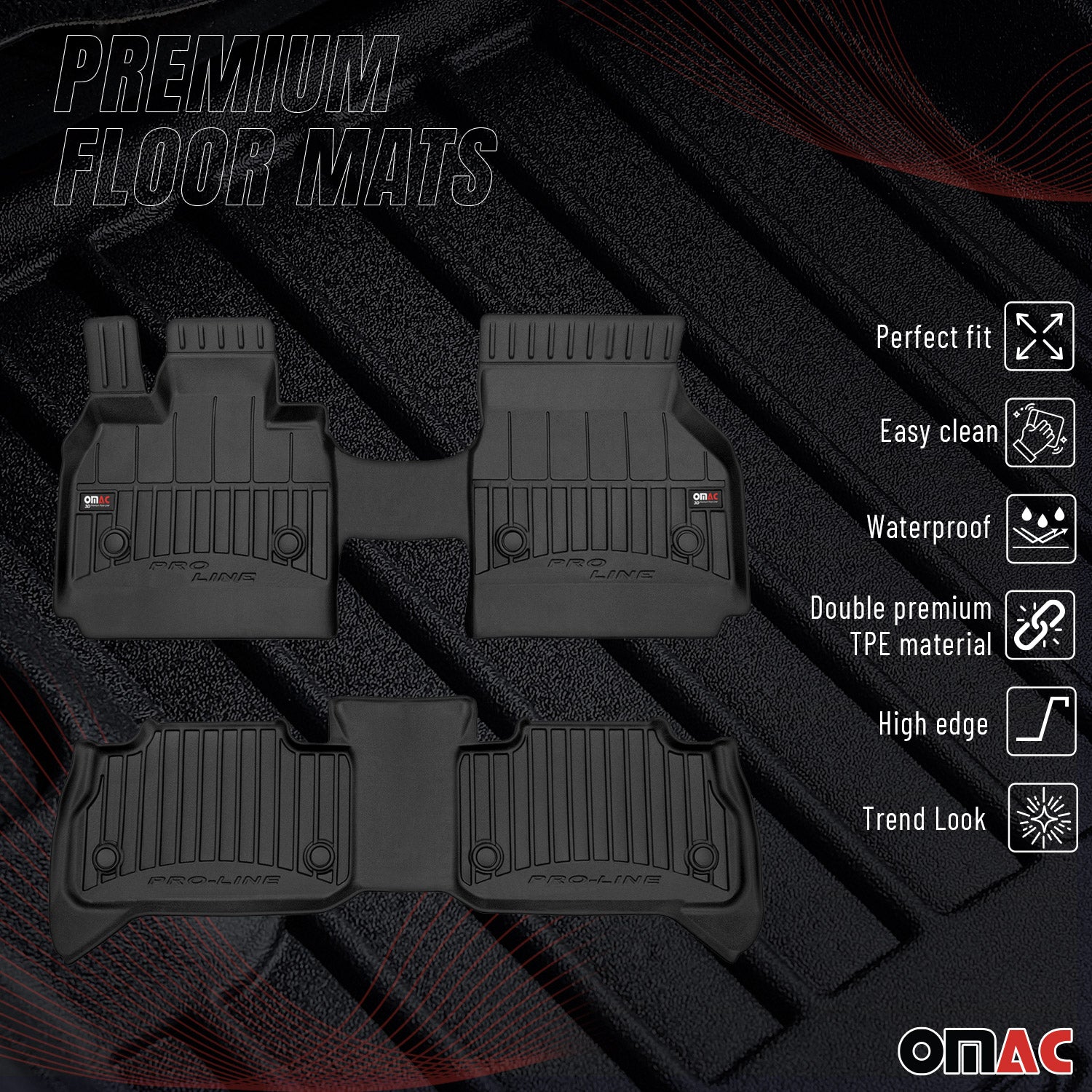2022-2026 BMW iX Premium Floor Mats Liners Full Set All Weather Heavy Duty