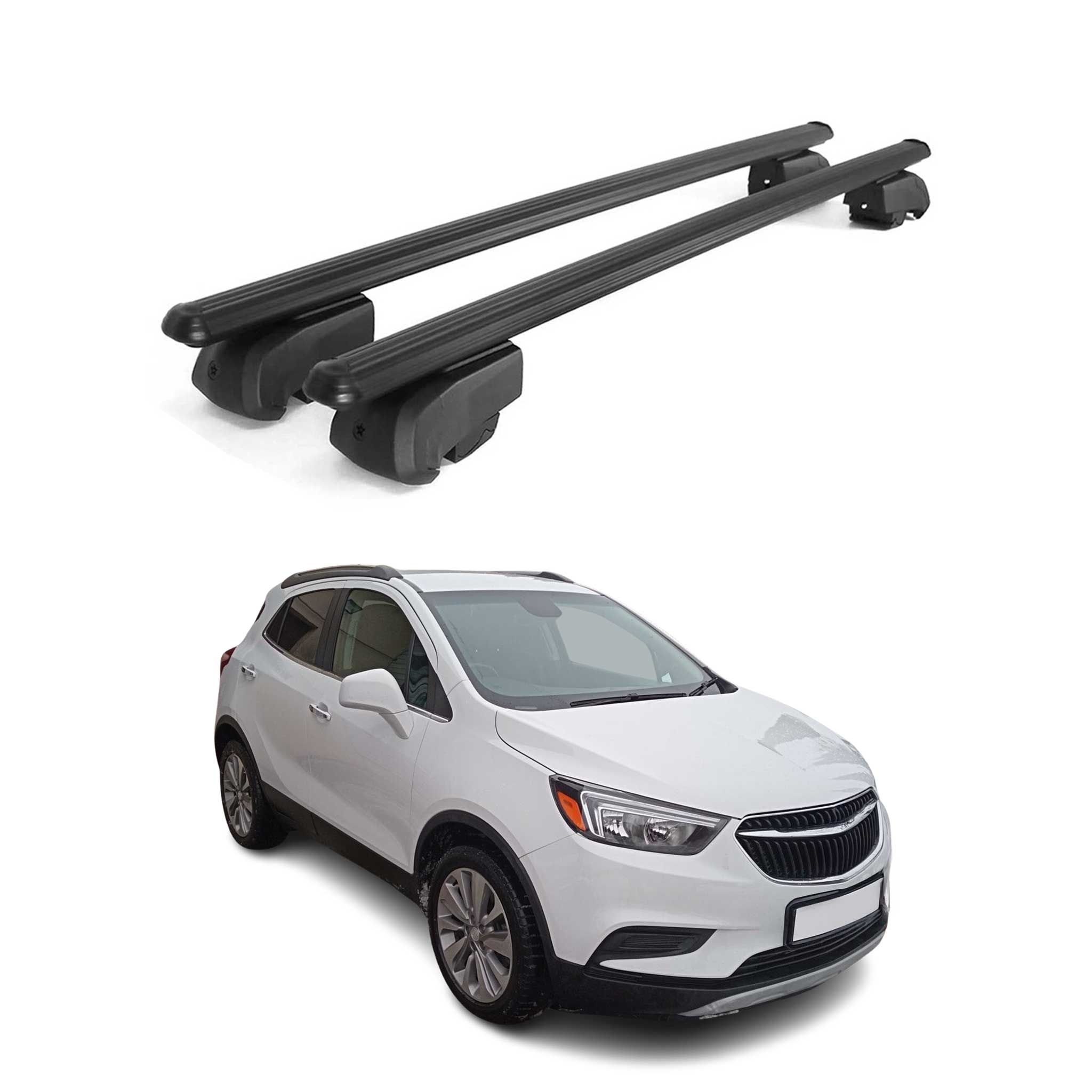 2013-2022 Buick Encore Roof Rack Cross Bars Black