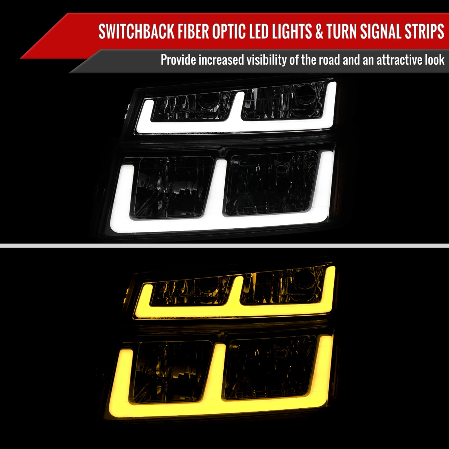 2004-2012 Chevy Colorado / Canyon LED Factory Headlights Amber Corner Lamp