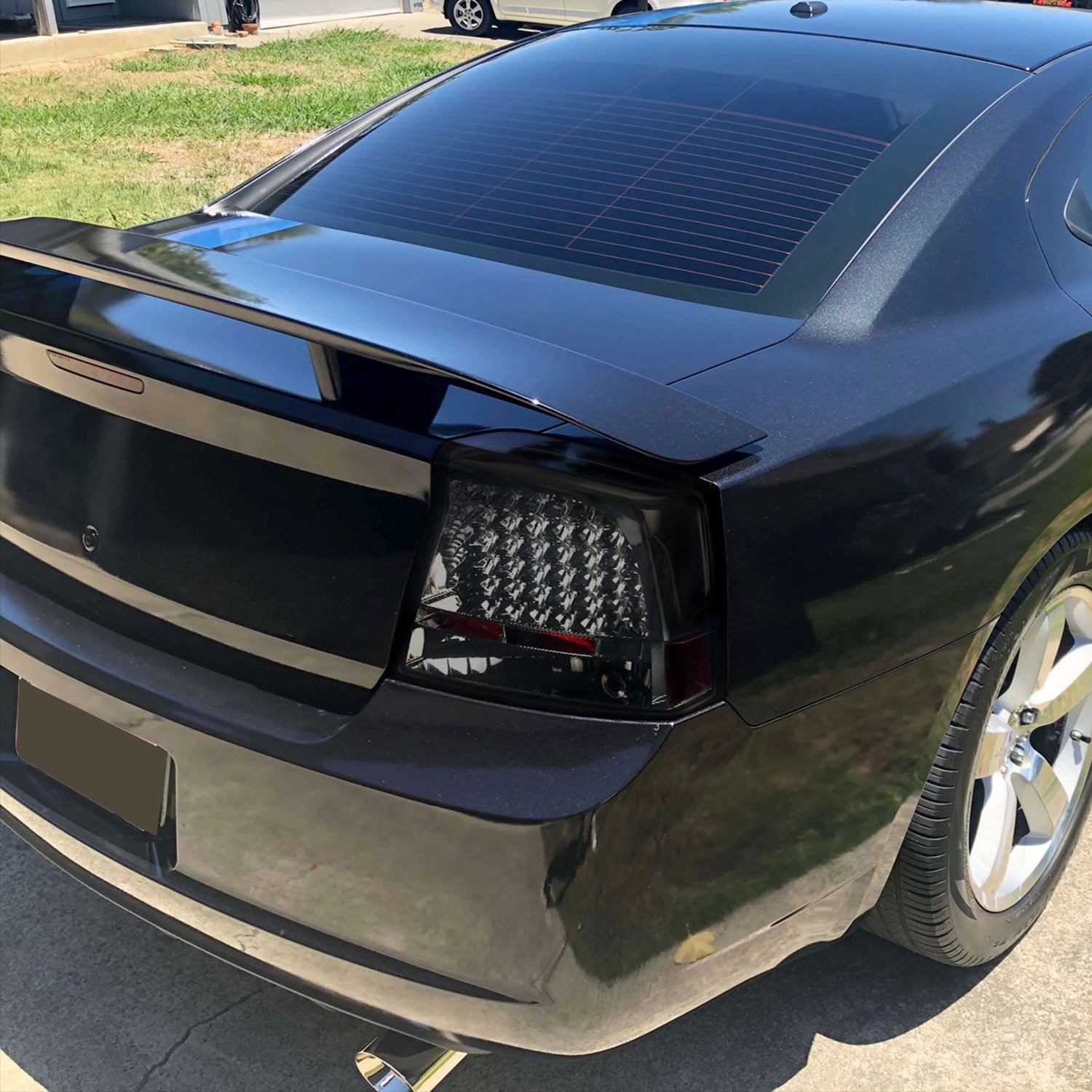 2005-2008 Dodge Charger LED Tail Lights Chrome Housing/Smoke Lens