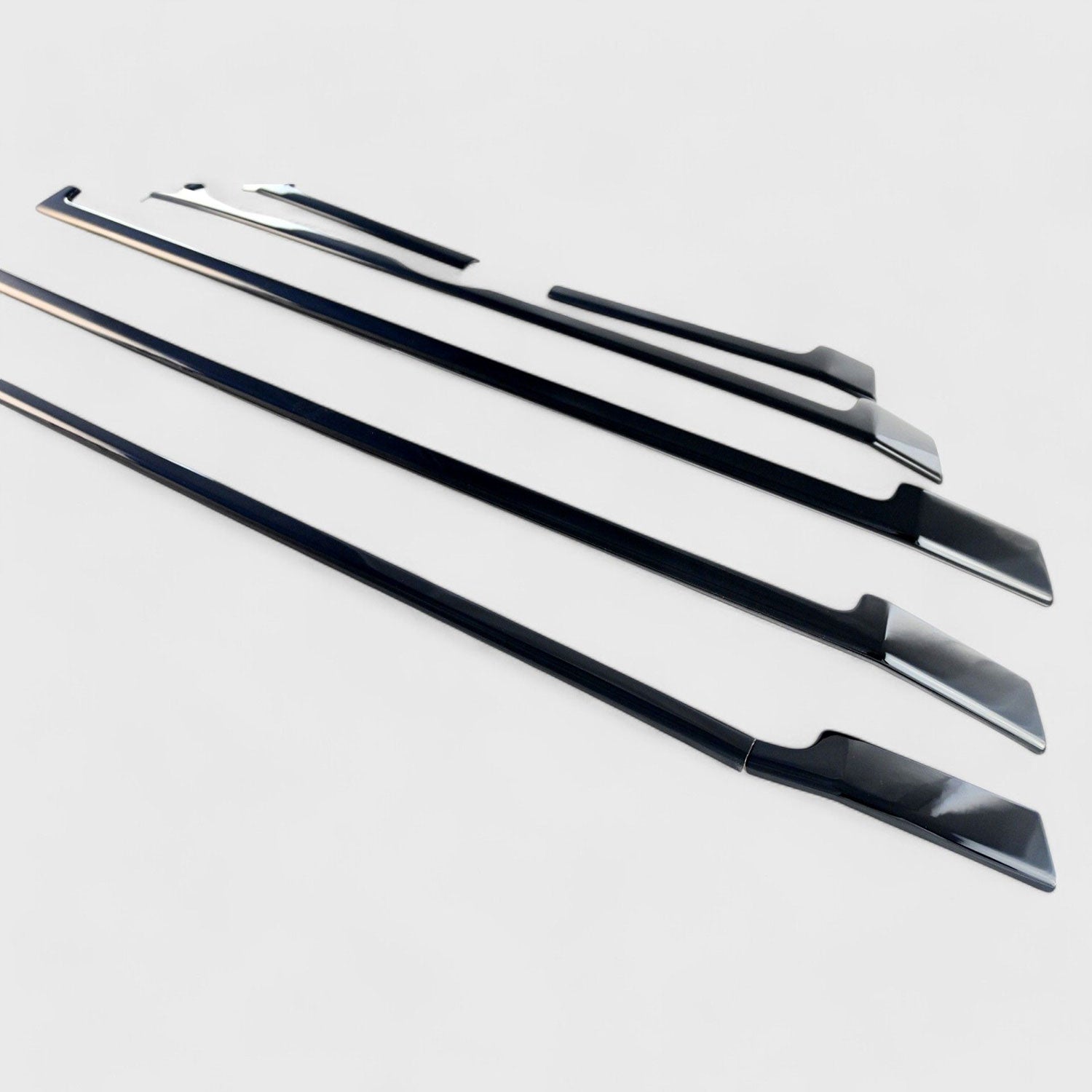 2017-2019 Toyota Highlander Grille Overlay Gloss Black 6Pcs ABS Plastic