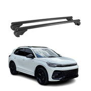 2025 VW Tiguan Roof Rack Cross Bars Luggage Carrier Alu Black 2Pcs