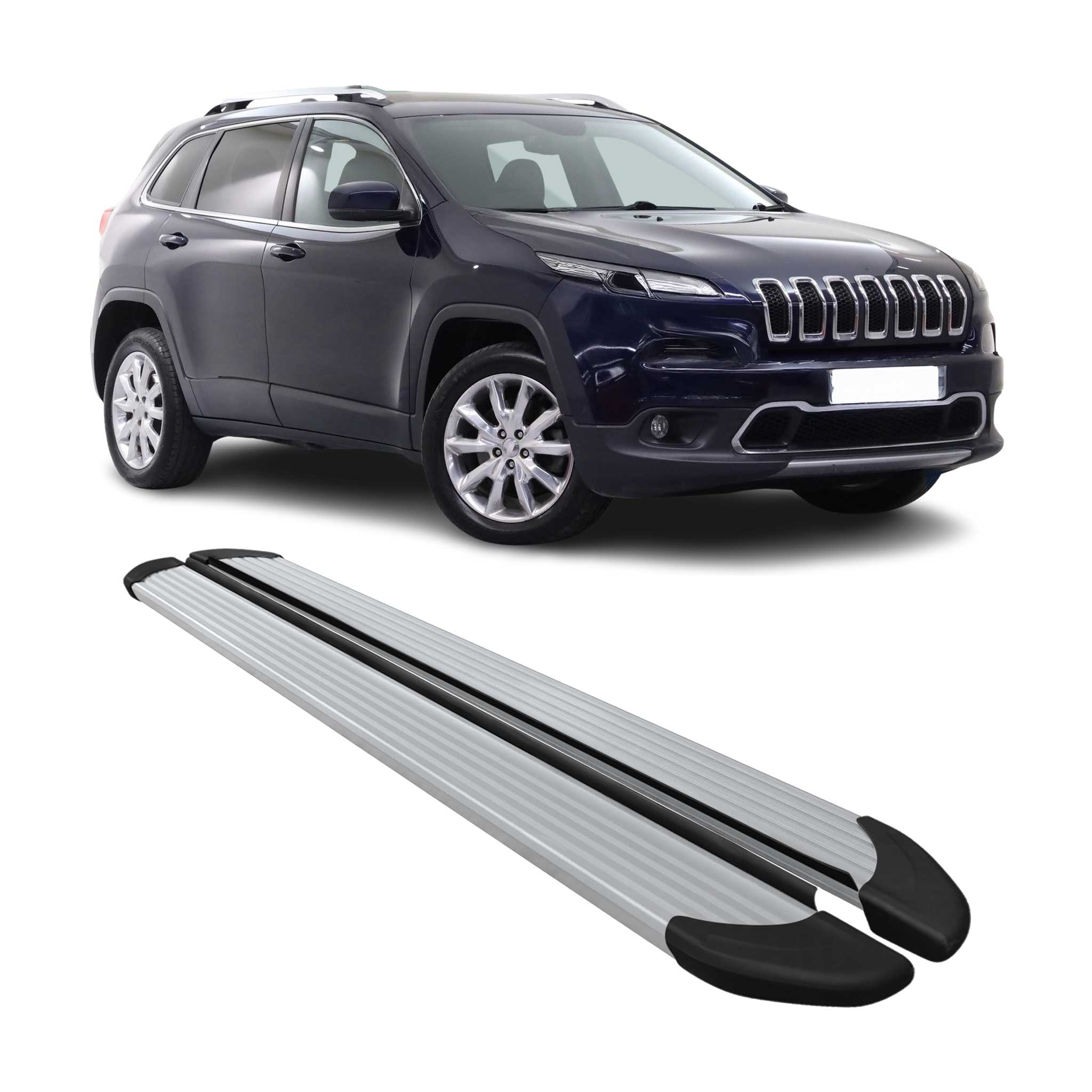 2014-2023 Jeep Cherokee Nerf Bar Side Step Running Boards Alu 2x