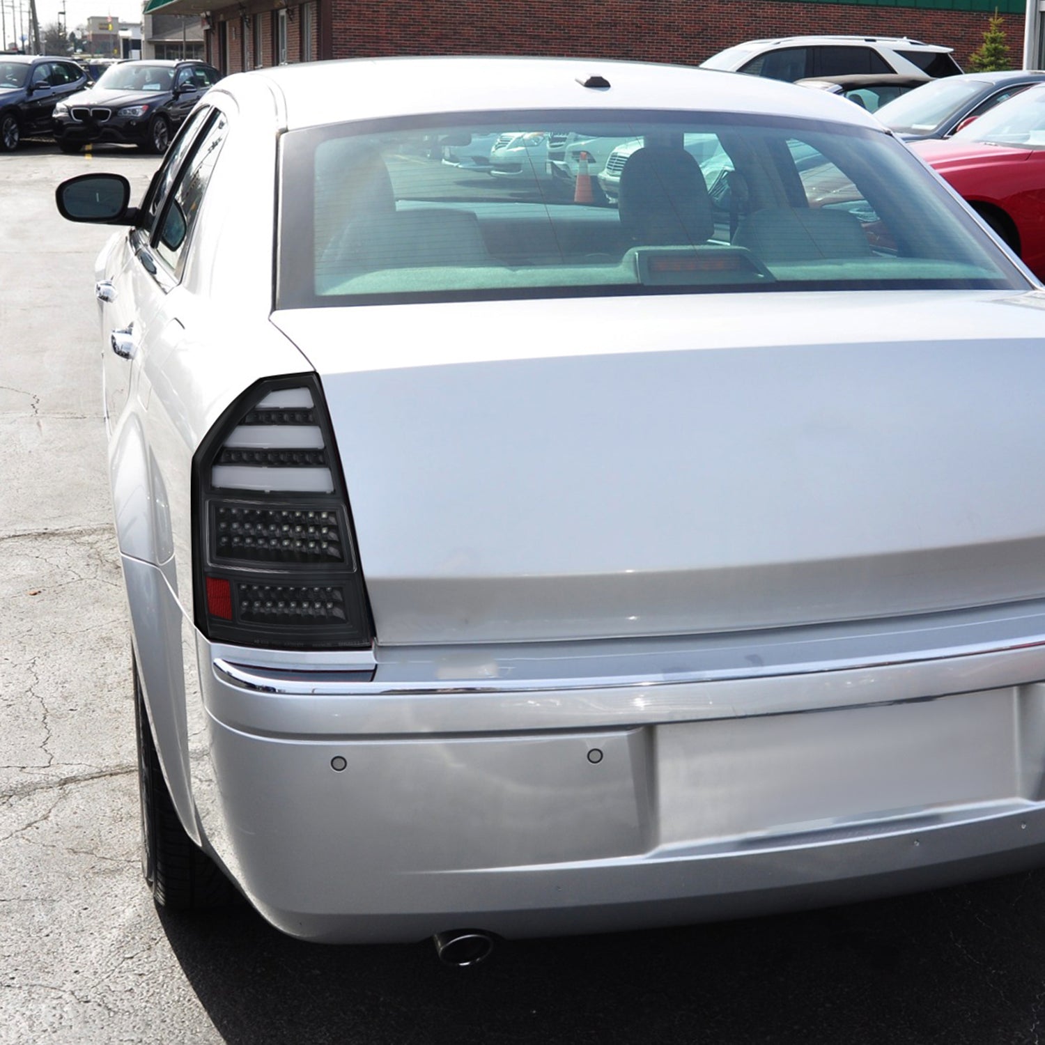 2005-2007 Chrysler 300C V2 LED Tail Lights Matte Black Housing/Clear Lens