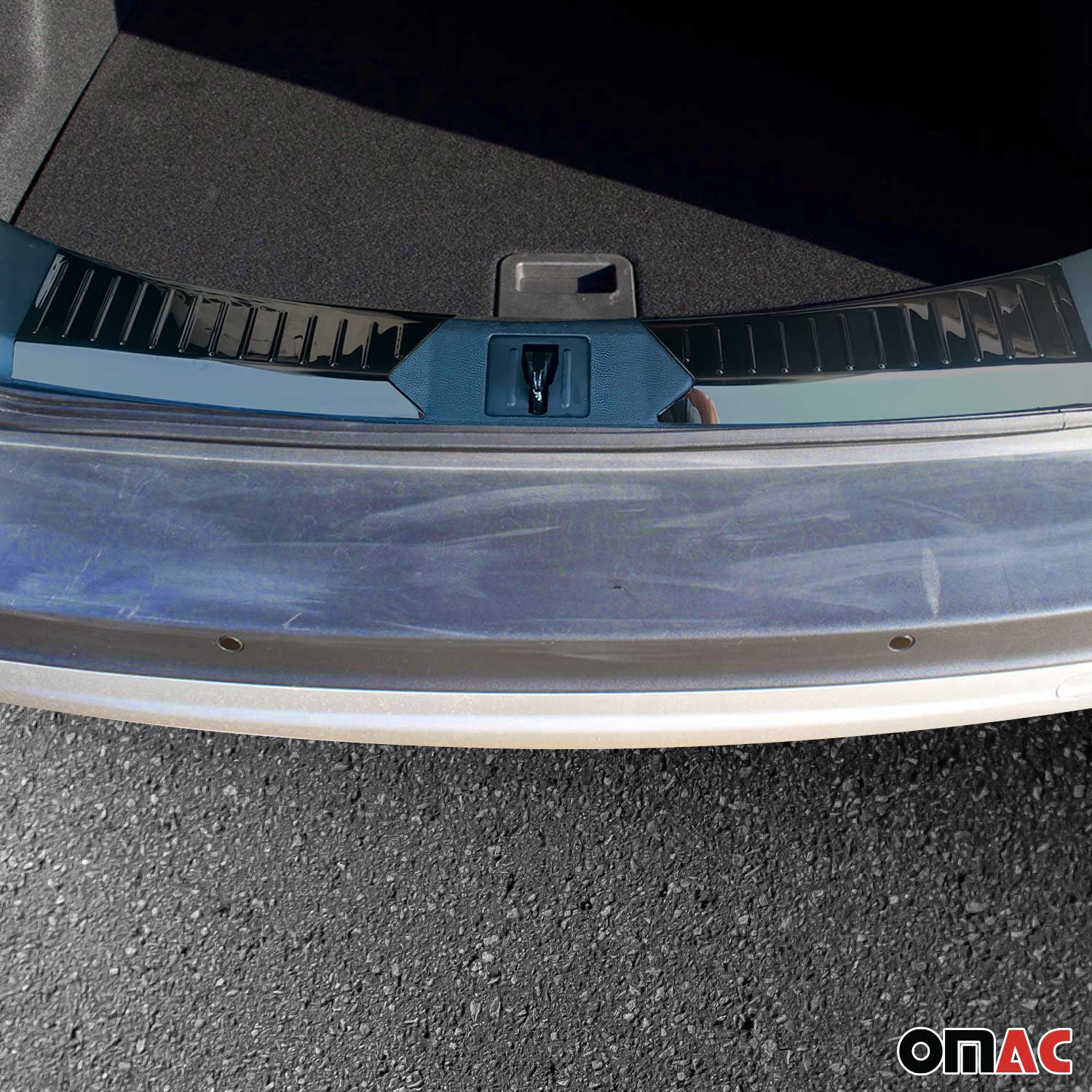 2013-2016 Ford Escape Trunk Sill Cover Bumper Guard Protector Stainless Steel Dark 2Pcs