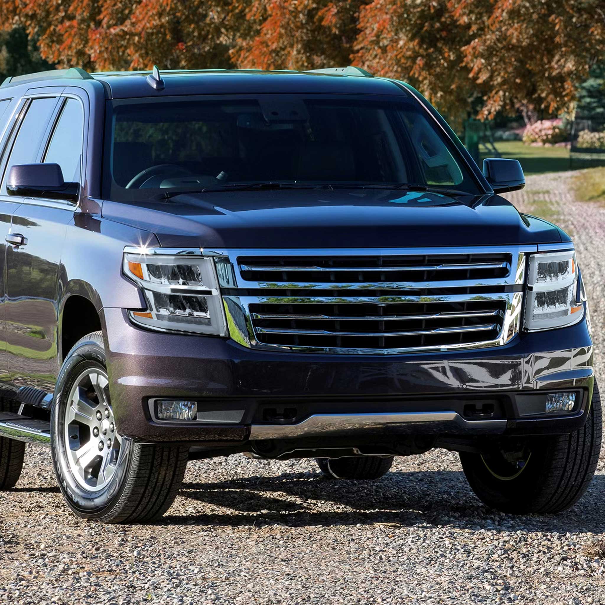 For Chevrolet Tahoe 2015-2020 Full LED DRL Sequential Headlights Chrome Housing Clear Lens