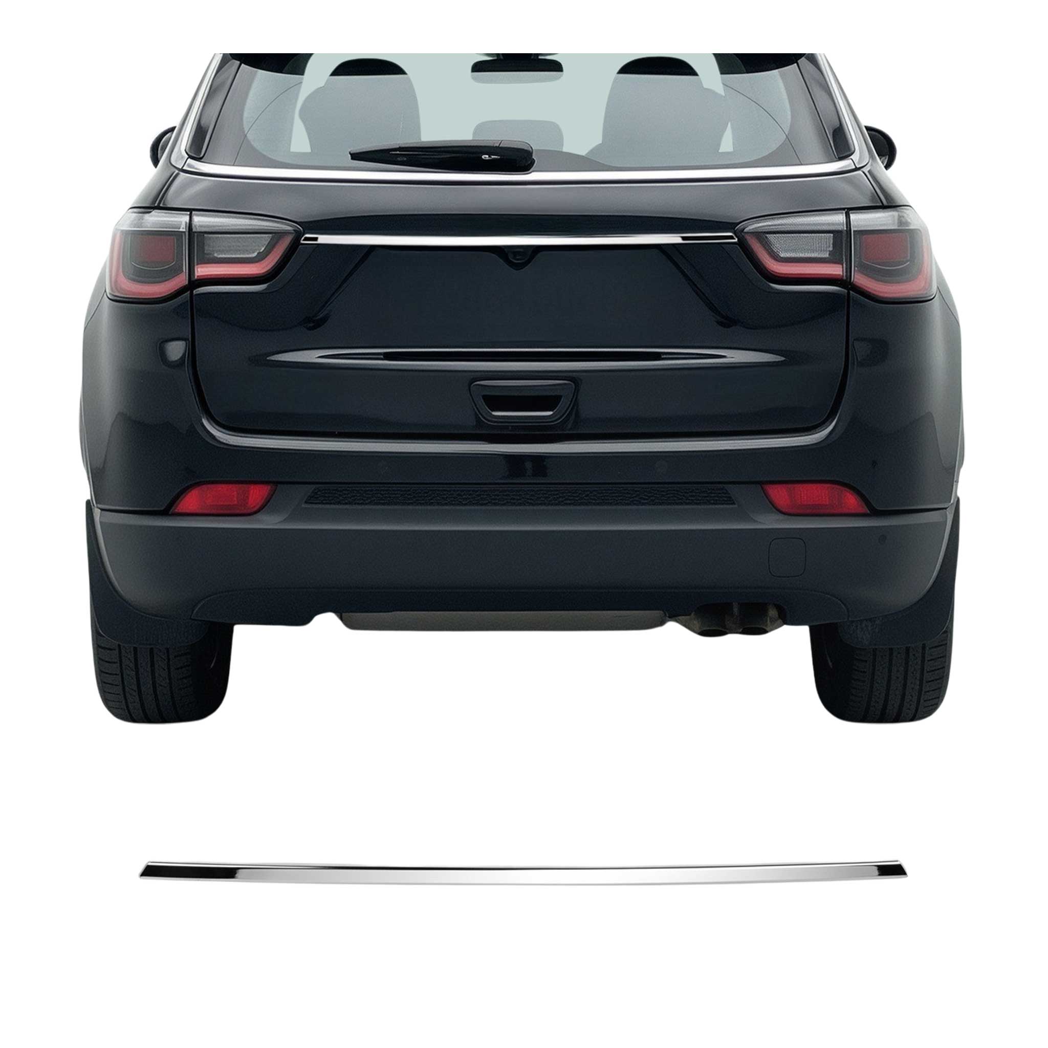 2017-2026 Jeep Compass Rear Trunk Tailgate Door Handle Cover Stainless Steel Silver