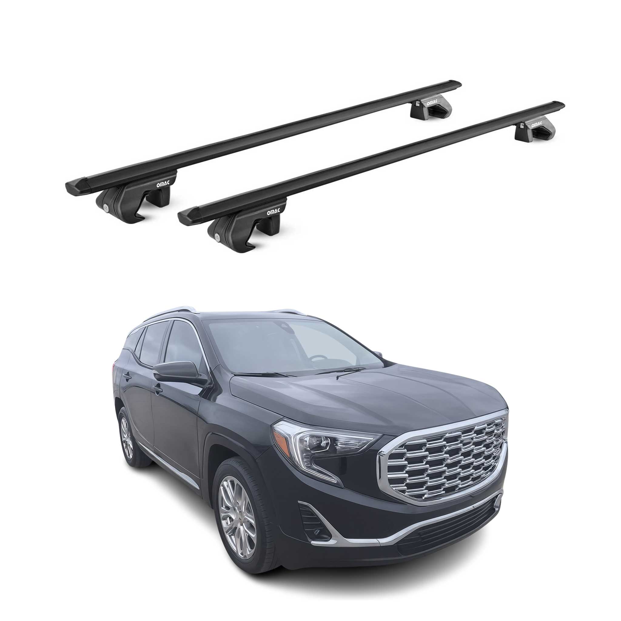 2025-2026 GMC Terrain Roof Rack Cross Bars Luggage Carrier Alu Black 2x
