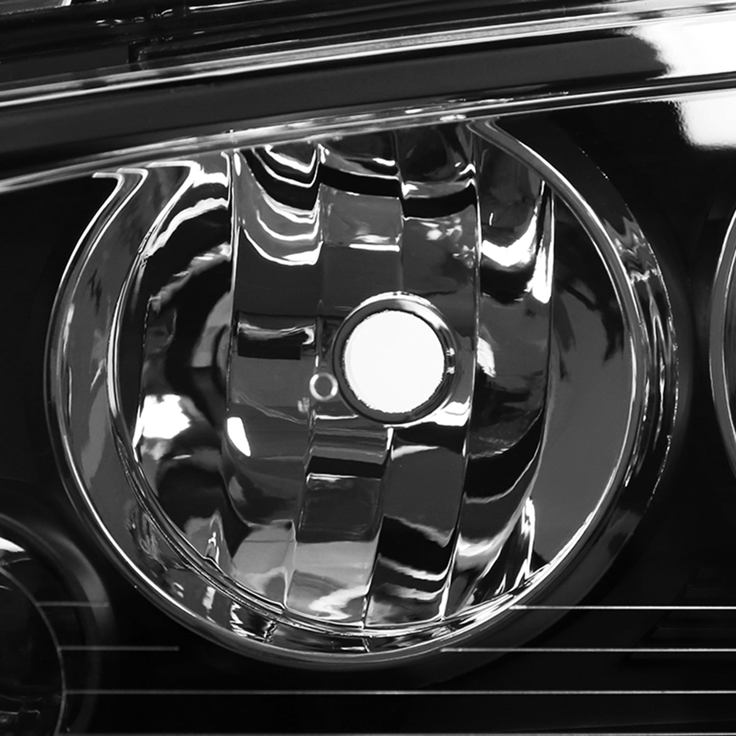 2006-2010 Dodge Charger Factory Headlights w/Corner Lights Matt Black/Clear