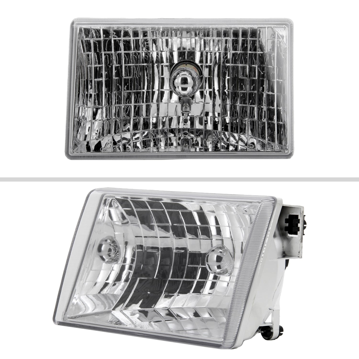 1993-1998 Jeep Grand Cherokee Factory Style Headlights Chrome/Clear Lens